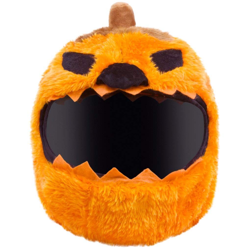 Moto Loot Helmet Cover For Motorcycle Helmet, Fun Rides And Gifts (Cover Only. Helmet Not Included) - Evil Pumpkin