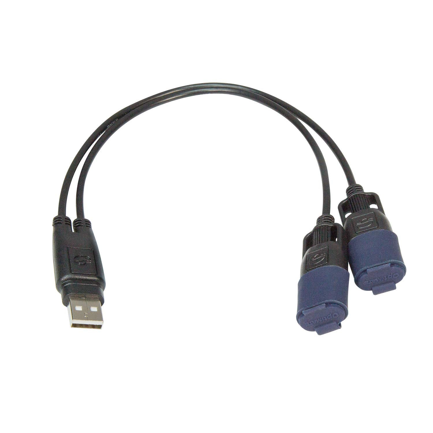 Tecmate Optimate Usb Cable O-110, Usb Y-Splitter, With Weatherproof Connection System