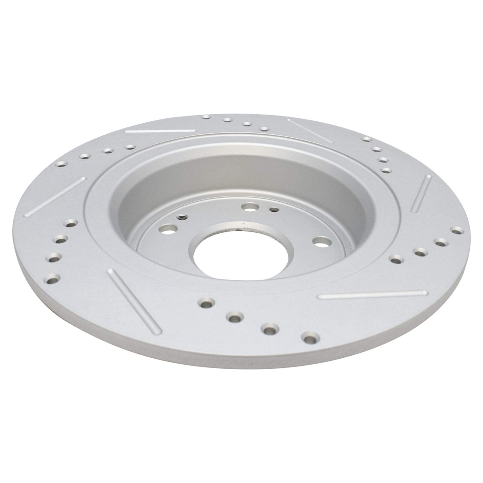 Trq Rear Performance Brake Rotors Set Solid Premium G-Coated Cross Drilled & Slotted Compatible With 2016-2022 Acura Ilx 2009-20