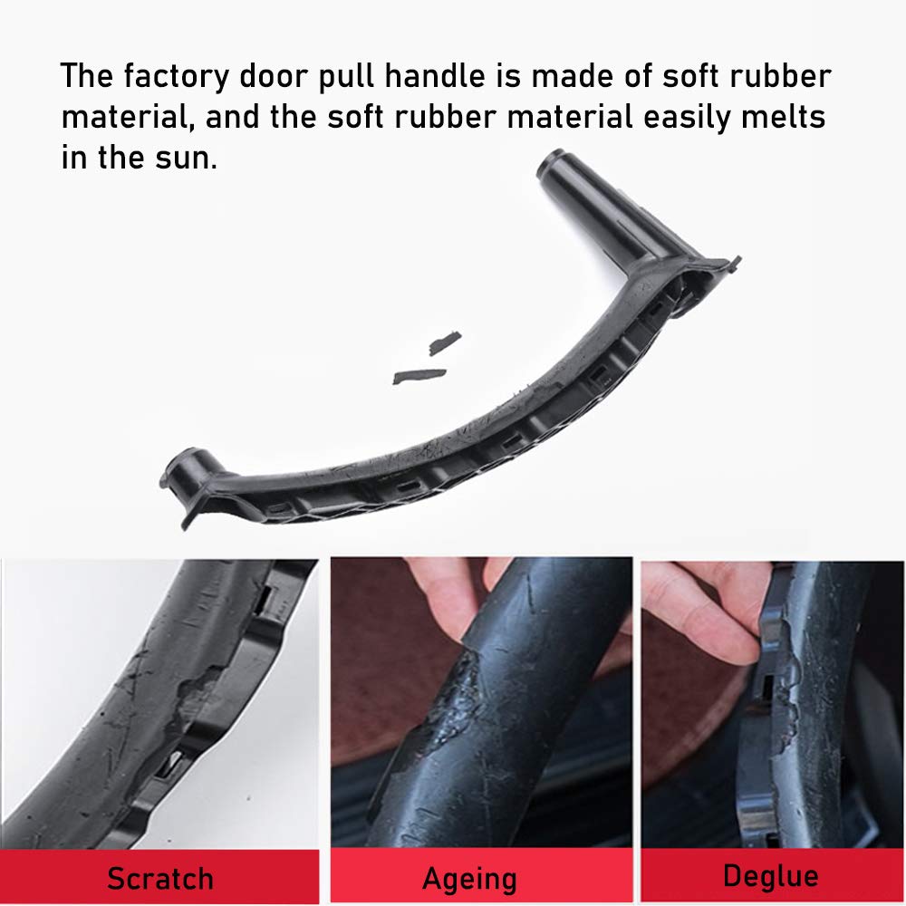 Jaronx For Bmw Carbon Fiber Door Pull Handle Cover,For Bmw X5 Series E70/E70 Lci (2008-2013),X6 Series E71/E72 (2008-2014),Inter