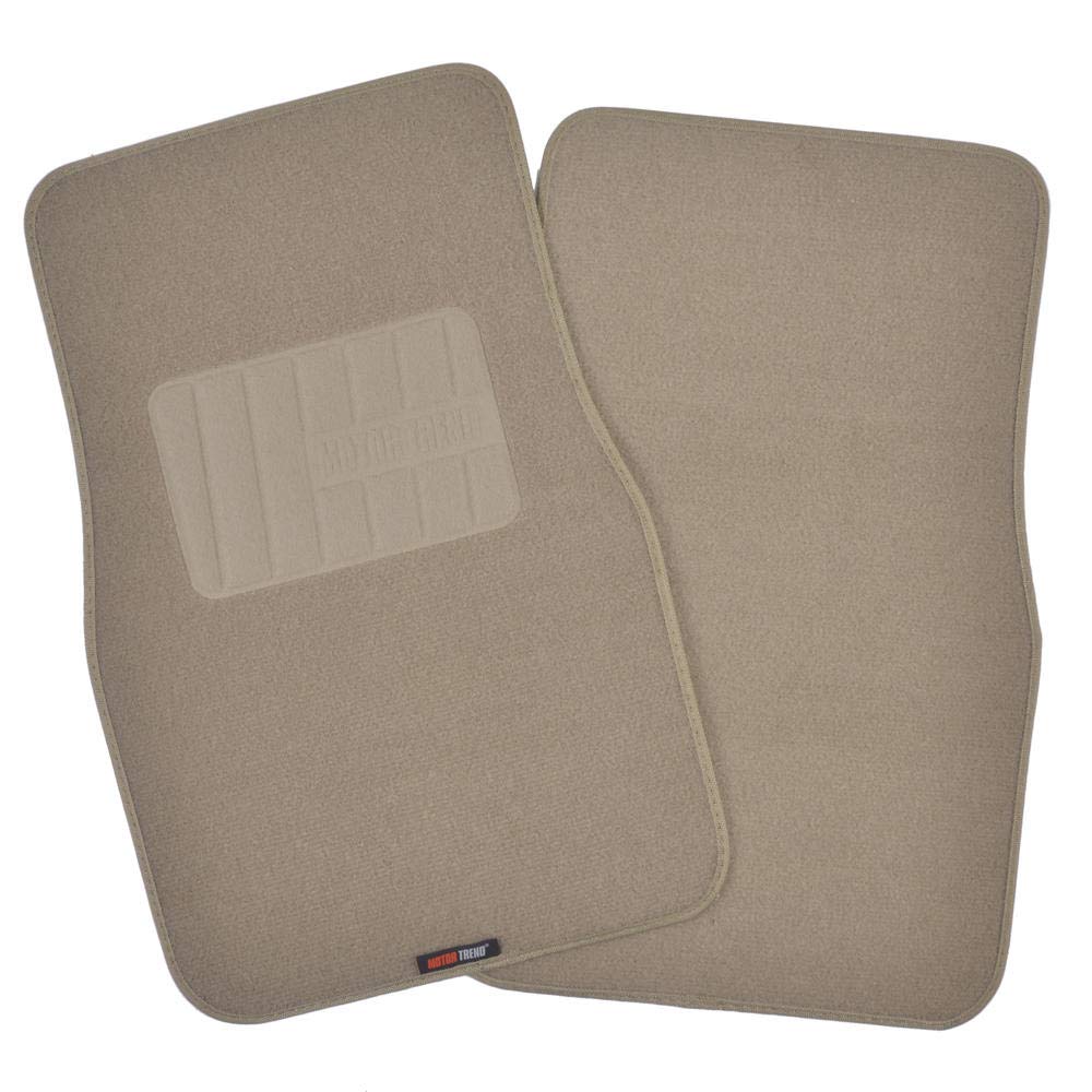 Bdk Beige Heavy Duty Front & Rear Carpet Floor Mats Universal Liners For Car Suv Van & Truck, All Weather Protection With Anti-S