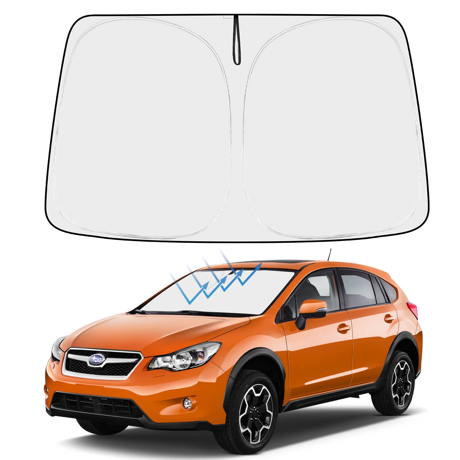 Proadsy 2024 Upgrade Front Windshield Sun Shade Foldable Sunshade Protector Sun Visor Custom Fit 2012-2017 Subaru Crosstrek, 2.0I Premium Limited Wagon Accessories