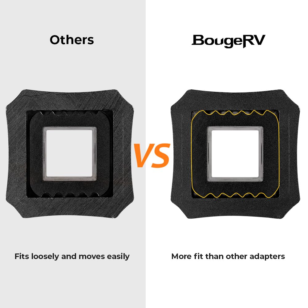 BougeRV 2 inches to 1-1/4 inches Trailer Hitch Adapter 2 inches to 1.25 inches Hitch Adapter Insert Sleeve Receiver Converter for Bike Rack and Cargo Carriers