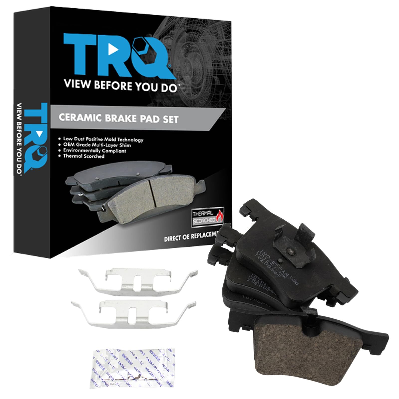 TRQ Front Ceramic Brake Pad Set Compatible with BMW X3 320 228 328 335 435 428 430
