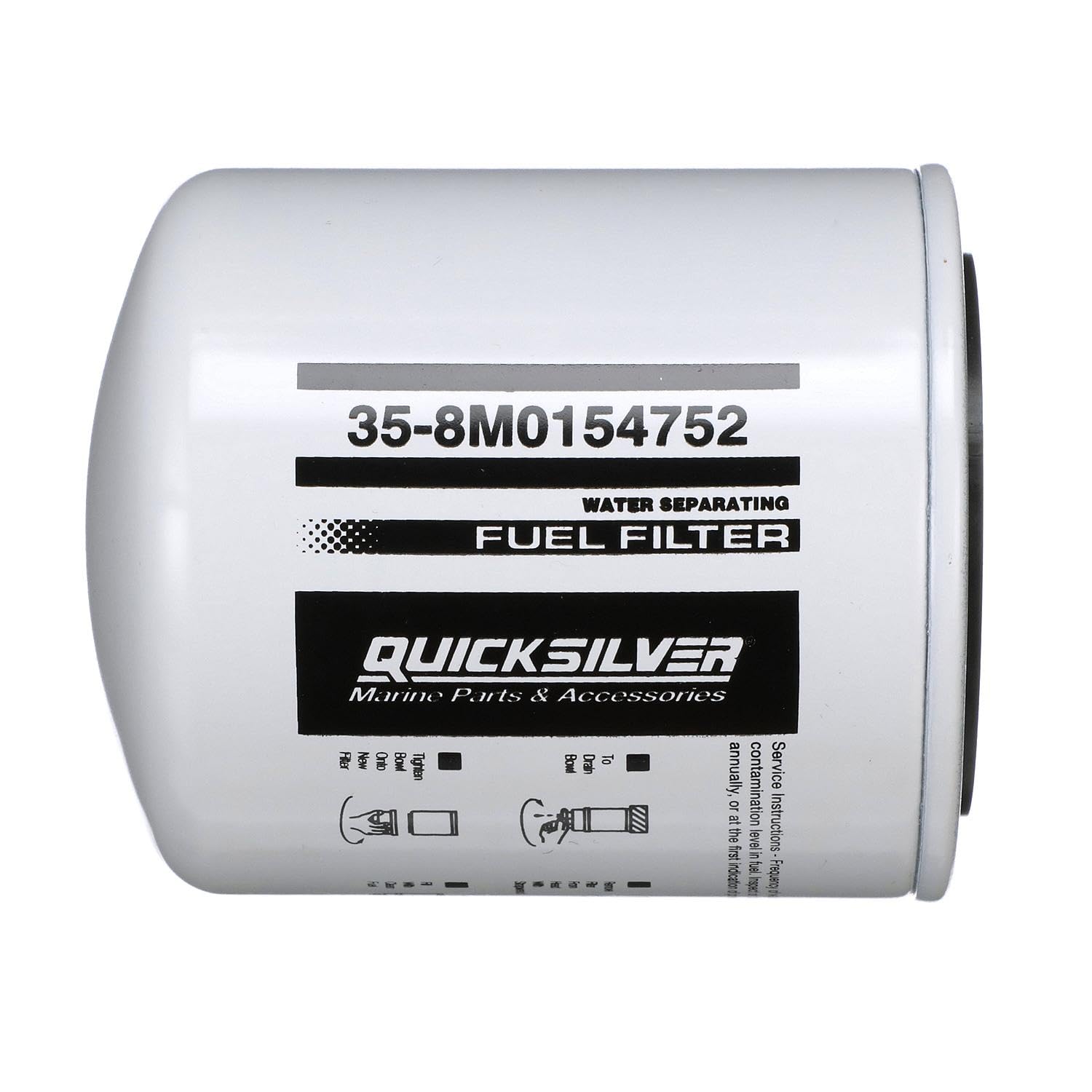 Quicksilver 8M0154752 Water Separating Fuel Filter for Select Yamaha Outboards