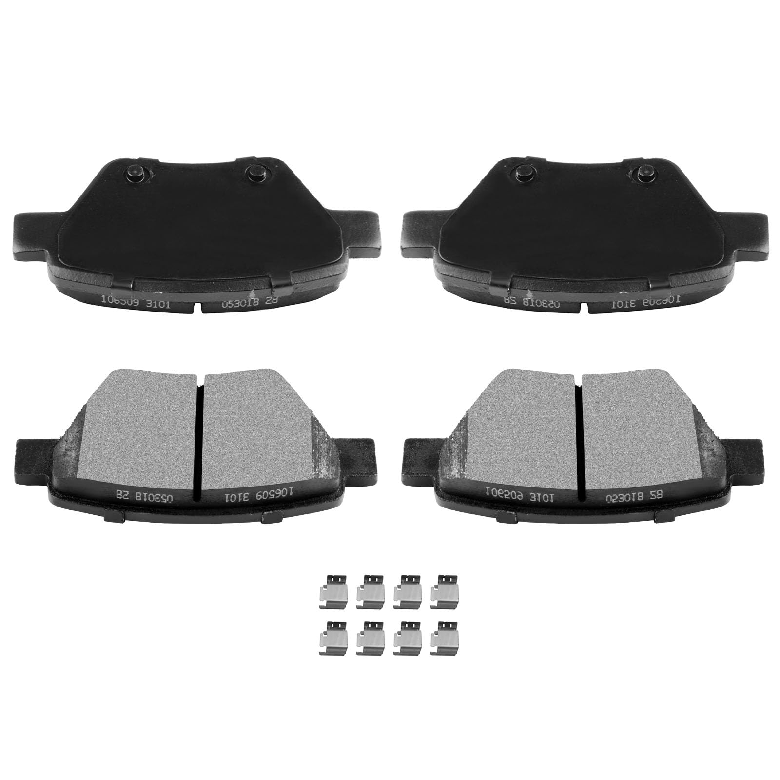 Automuto 4Pcs Rear Semi-Metallic Disc Brake Pads Set D1456 For Audi A3 A3 Quattro For Volkswagen Beetle Eos Golf Golf R Gti Jett