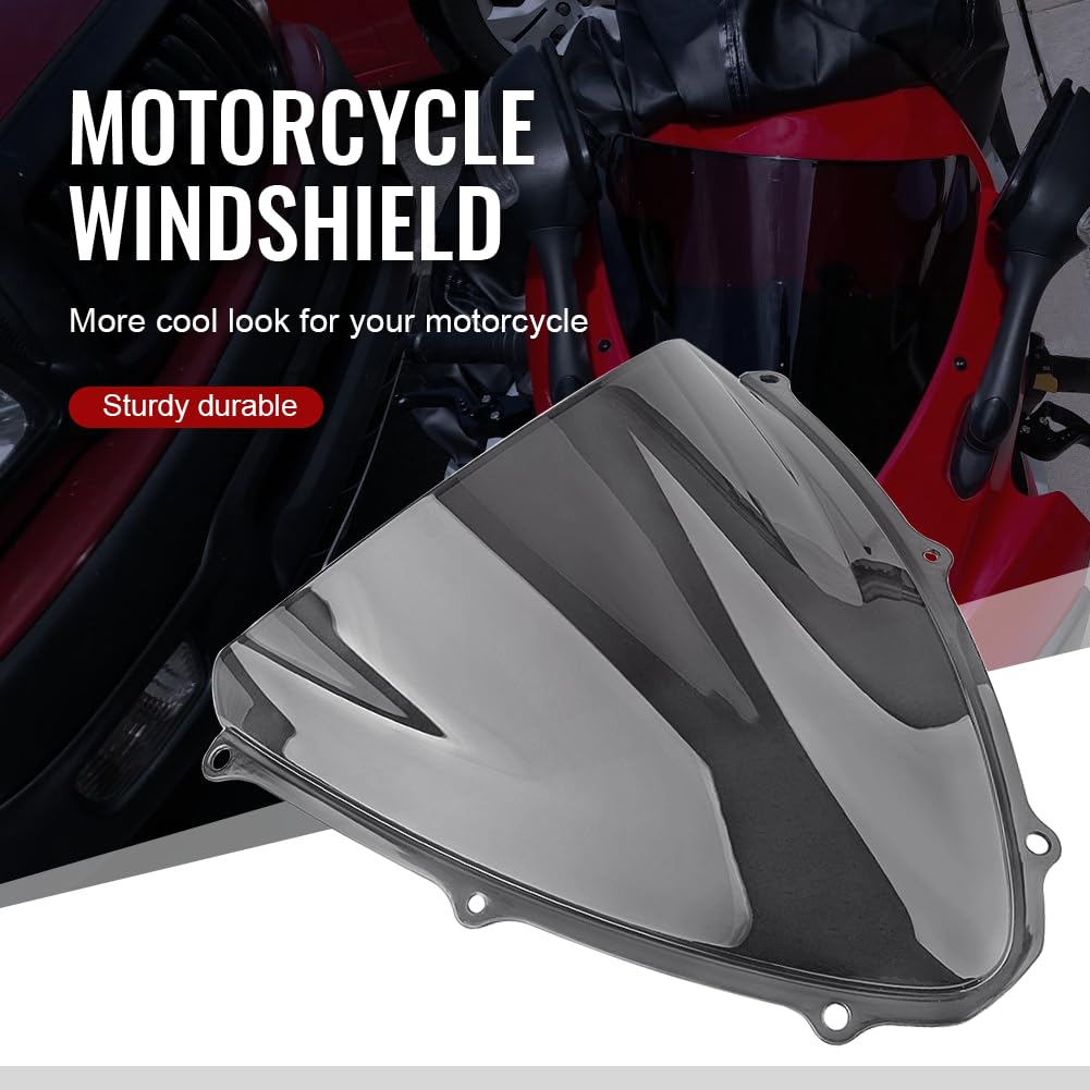 GZYF Smoke Tinted Windscreen Windshield Set for Suzuki GSXR 600 750 2006 2007 06 07 K6 Black
