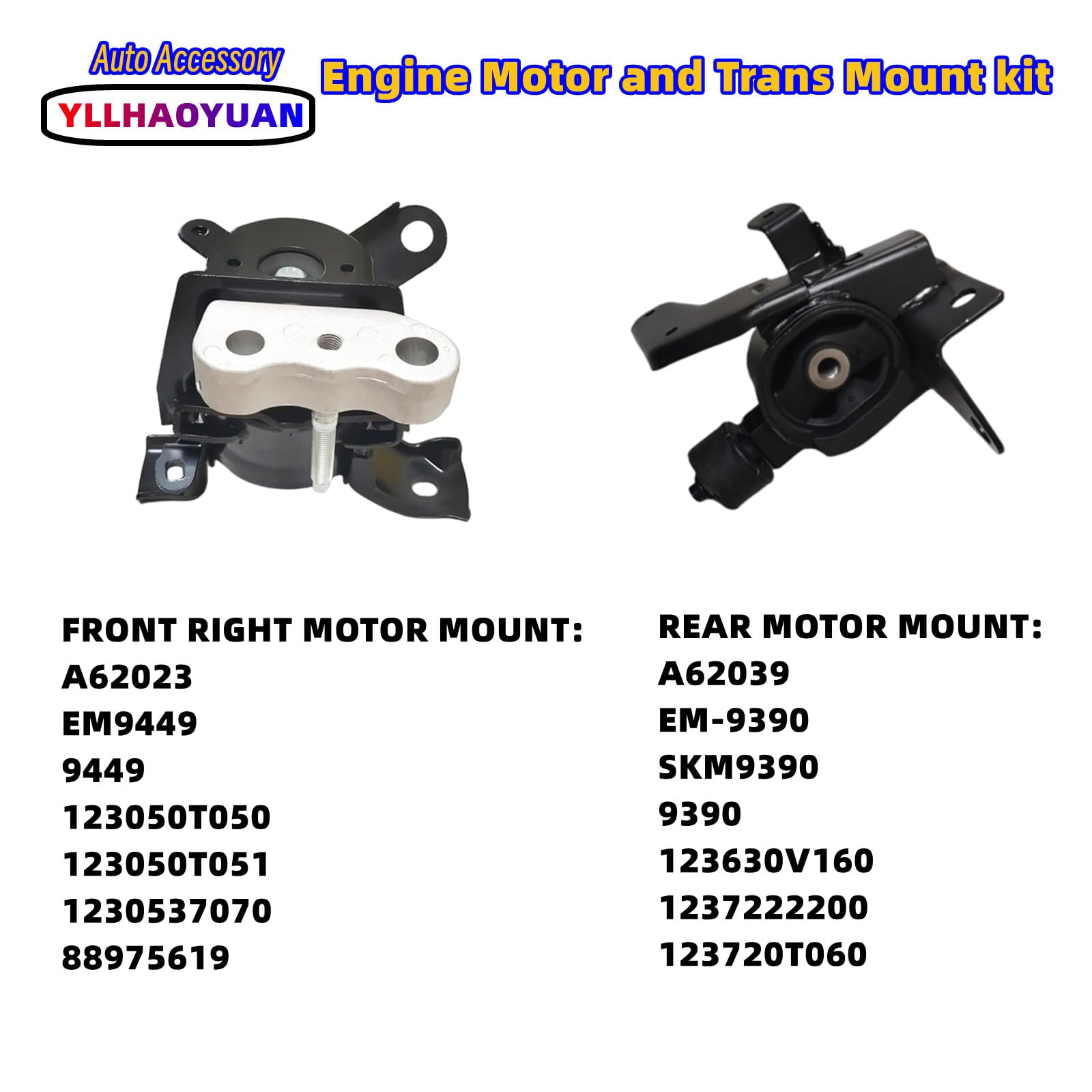 Engine Motor And Trans Mount 4Pcs Compatible With 2009-2013 Corolla 1.8L/2009-2013 Matrix 1.8L/2009-2010 Pontiac Vibe 1.8L Repla