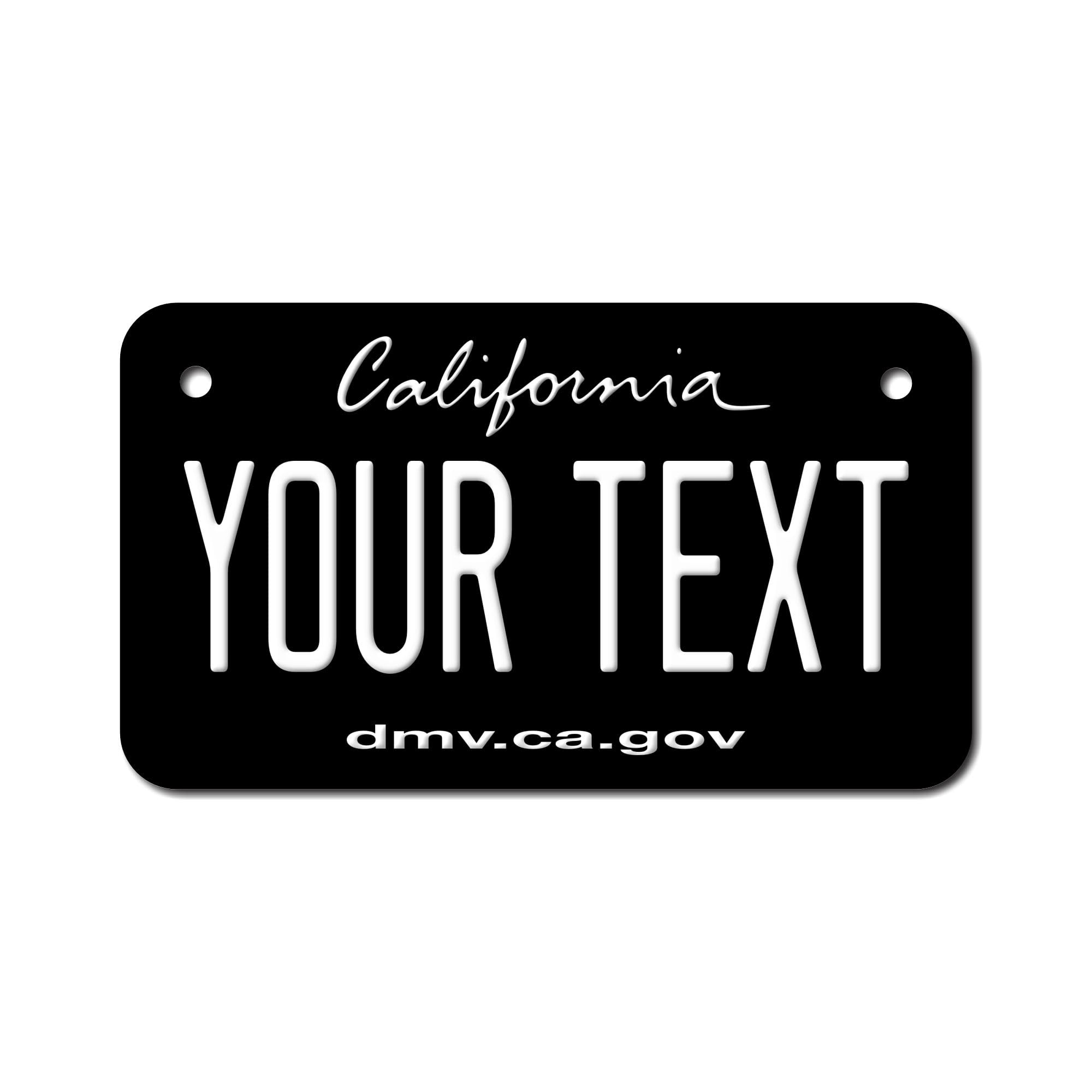 Teamlogo - Personalized California License Plate - Custom Aluminum Name, Text, Or Number Plate - Customized Golf Cart Accessorie