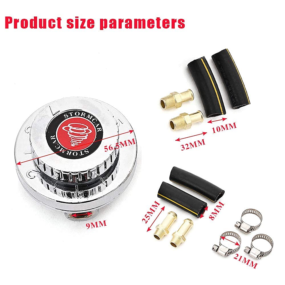 Rjsphh Fuel Pressure Regulator Kit Carburetor Carb Fuel Pump Fpr, Adjustable Gunmetal Fuel Pressure Regulator Universal For Carburetor Engine
