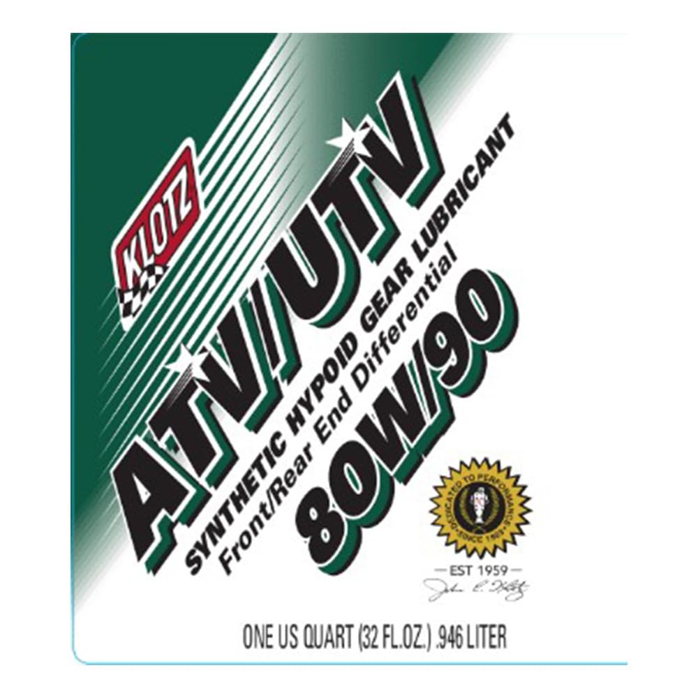 Klotz ATV UTV SXS 80W-90 Front & Rear End Differential Fluid Synthetic Klotz Oil Lubricant - 32 Ounce | Side by Side Transmissio