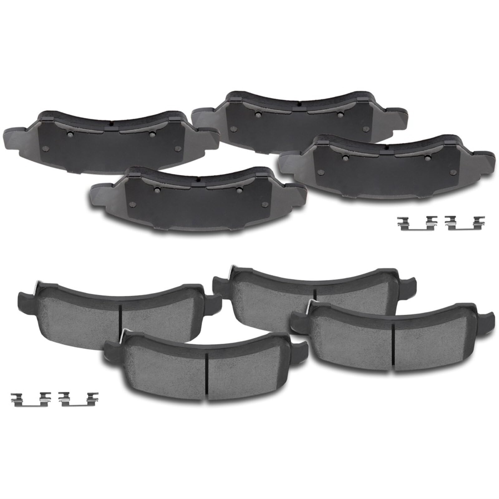 Cciyu D1363 D974 Front & Rear Disc Brake Pads Kit For Chevrolet Express 1500 2009-2014,For Gmc Savana 1500 2009-2014 8Pcs