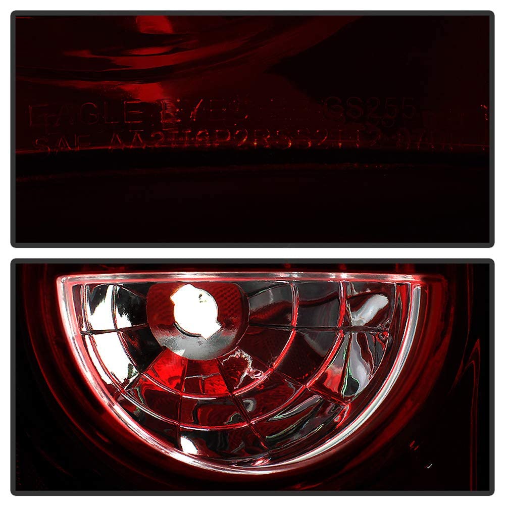 Acanii - For Red Smoke 2007-2008 Dodge Ram 1500 07-09 2500 3500 Tail Lights Lamps Left+Right