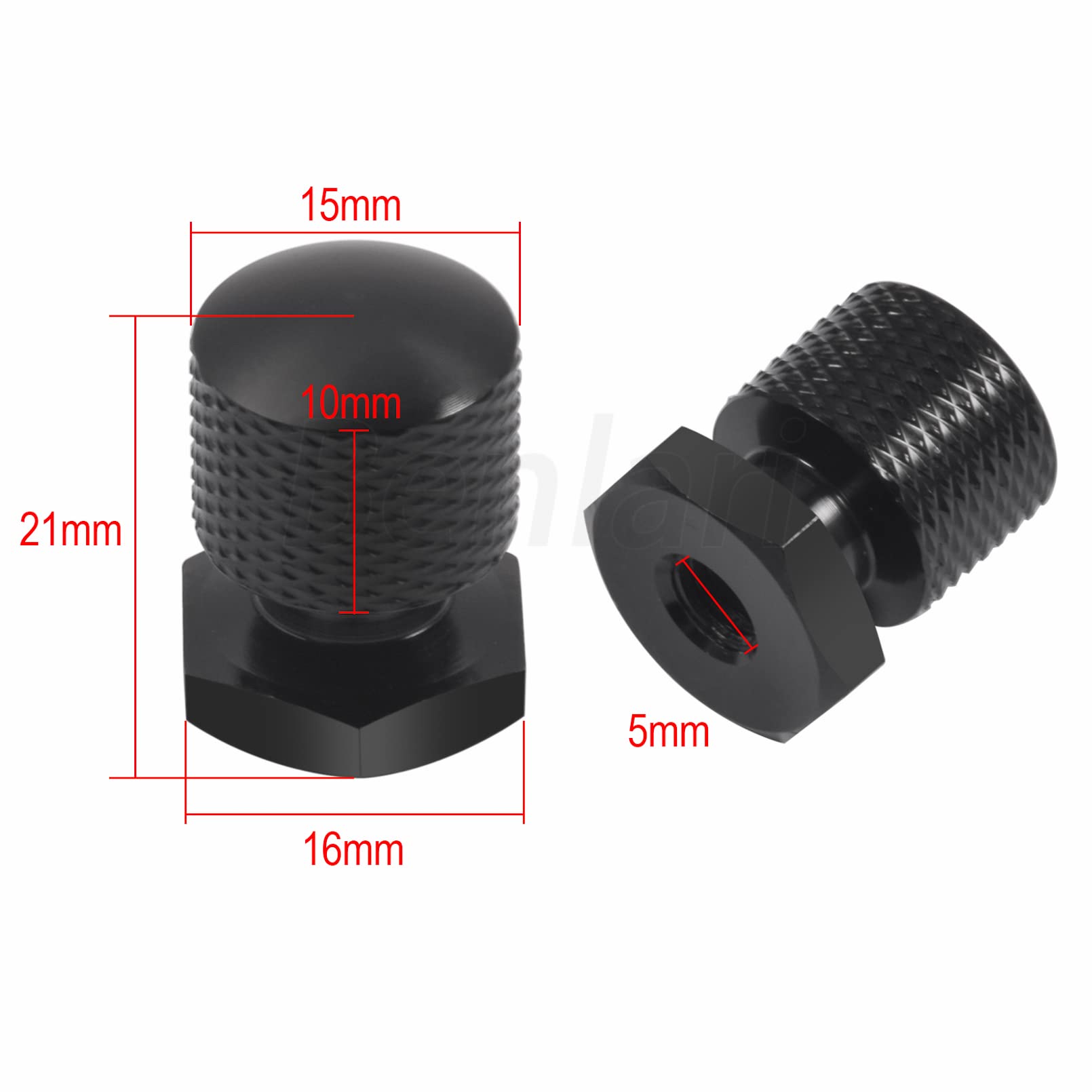 Benlari Black Solo Seat Nuts Mounting Nuts 1/4''-20 Thread Compatible for Harley Davidson Touring Softail Street Glide Road Glid
