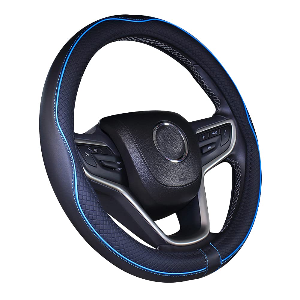 Mayco Bell 2019 New Microfiber Leather Car Extra Large Steering Wheel Cover For Big Trucks (18.3-18.7'', Light Blue)