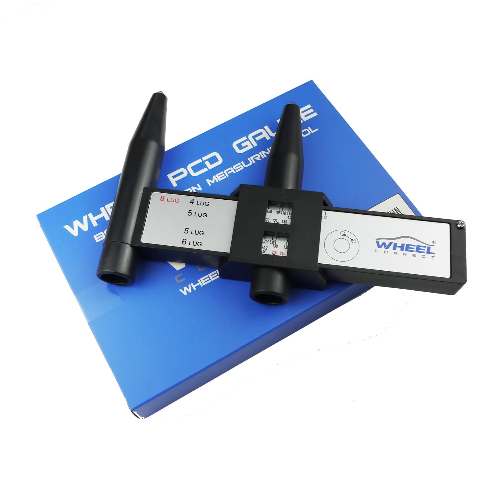 Wheel Connect Pcd Gauge,Wheel/Rim Bolt Pattern Measuring Tool, Pcd Ruler, Sliding Caliper For 4 5 6 8 Holes