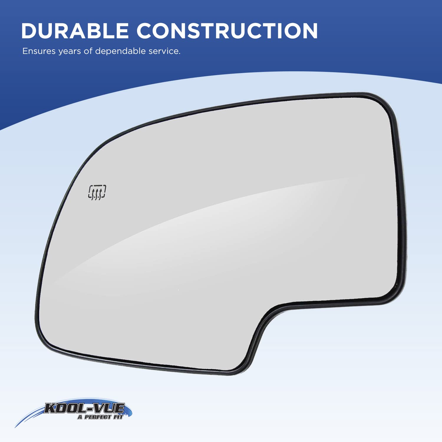 Kool Vue Mirror Glass Driver Side Compatible with 2014-2018 Chevrolet Silverado 1500, 2015-2019 Silverado 2500 HD, Fits 2014-2018 GMC Sierra 1500 & 2015-2019 Sierra 2500 HD - GM1324144