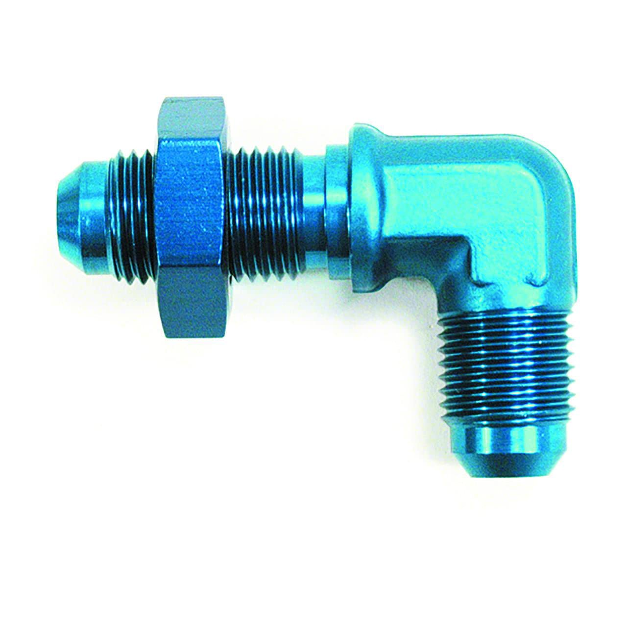-4An 90 Degree Bulkhead Flare - Blu