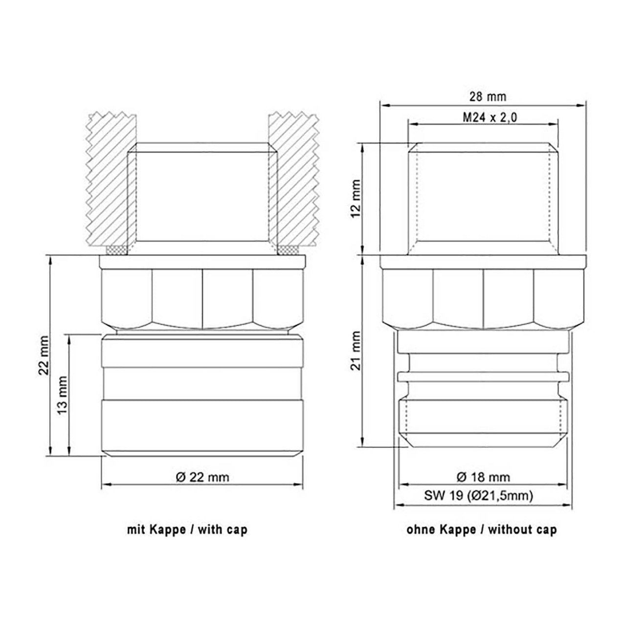 Stahlbus Oil Drain Valve Plug M24X2.0X12Mm Steel - Clean, Easy, No Tool Oil Change - Includes Oil Drain Plug, Washer, Cap, Conne
