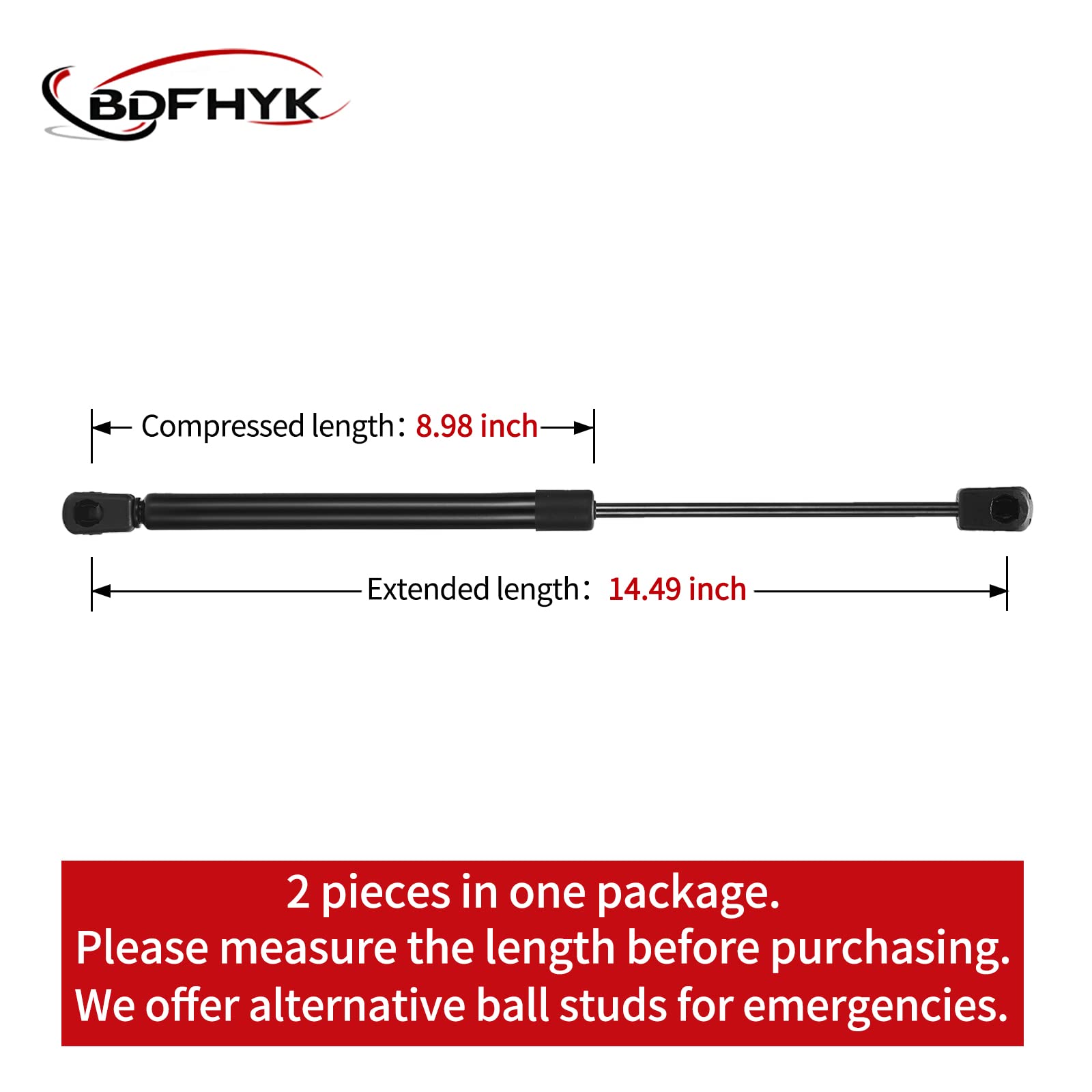 BDFHYK 15 Truck Camper Shell Gas Shocks Struts Lift Support for Leer Topper Tool Box Chest - 24 Lbs Capacity