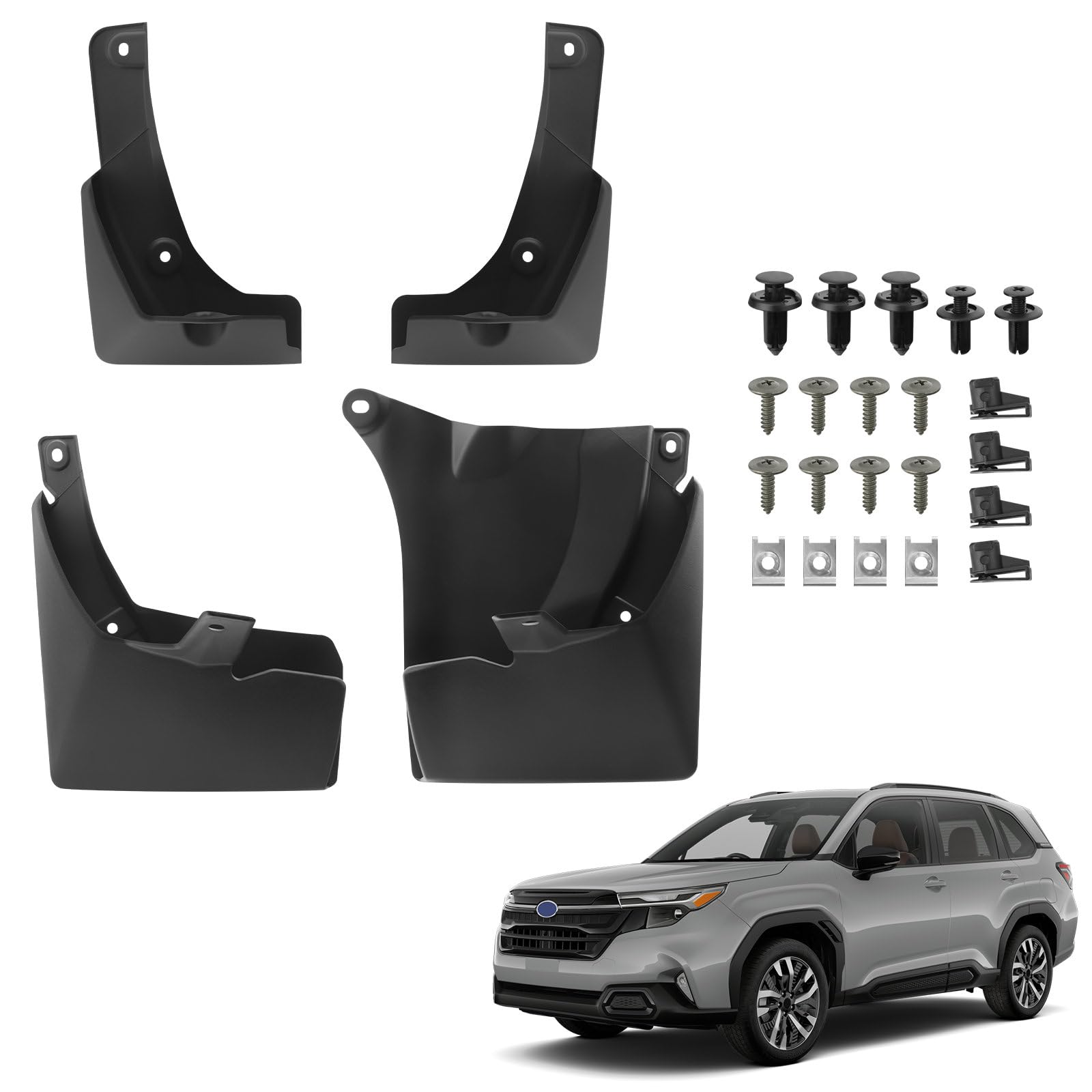 TECHPICCO Mud Flaps Fit for Subaru Forester 2025+, Mud Guards 4pcs Fender Guards Compatible with Subaru Forester Accessories 202