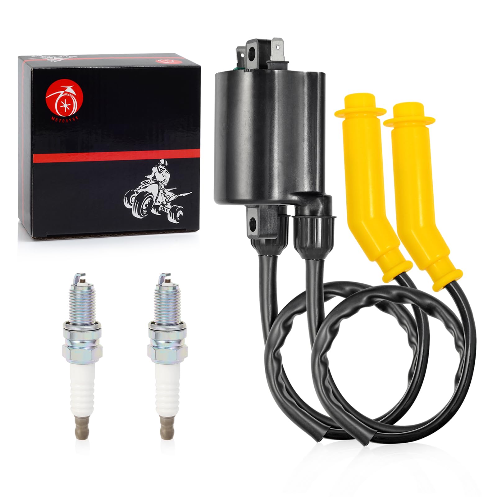 Ignition Coil Pack & Spark Plug + Cap For Honda VTX1300C VTX1300R VTX1300S VTX1300T VTX1300 Interstate Sabre 1300 VT1300 CT/CRA/