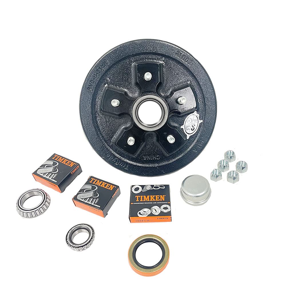 Southwest Wheel 3,500 Lbs. Trailer Axle Self-Adjusting Electric Brake Kit 5-4.5'' Bolt Circle (Pro-Kit)