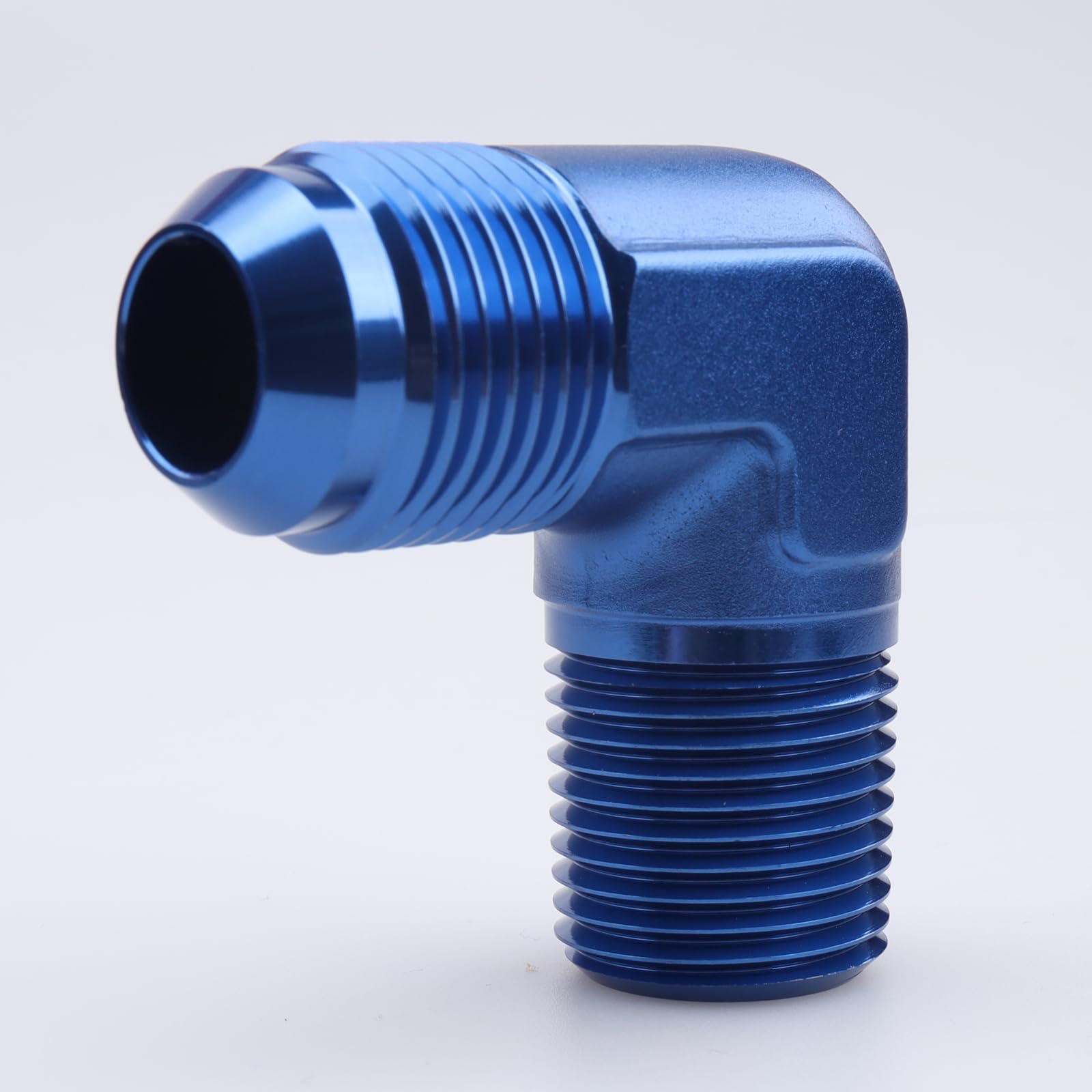 Ac Performance 90 Degree Elbow -10 An Male To 1/2'' Npt Male Fitting Adapter Connector Aluminum Blue