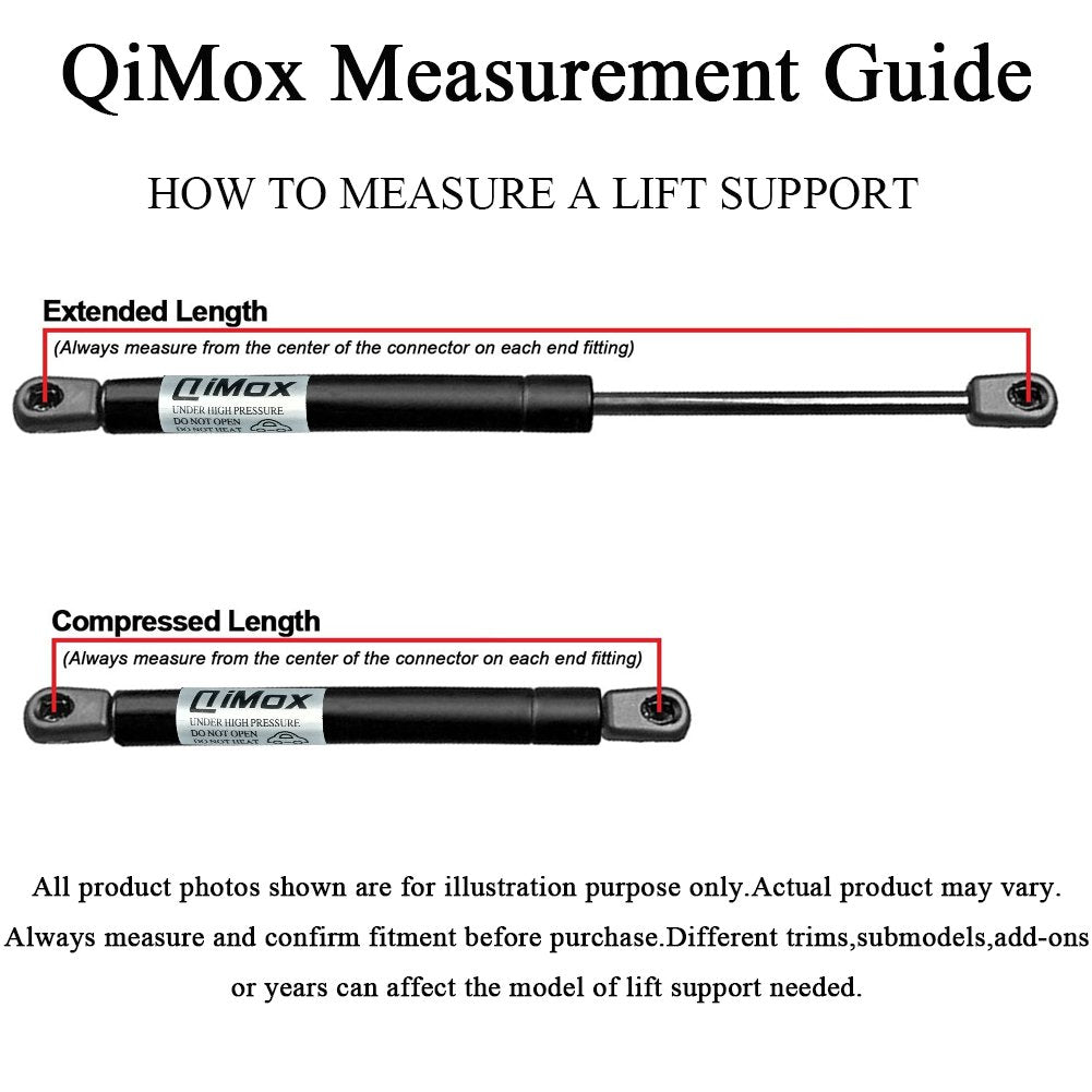QiMox Gas Charged Hood Lift Supports Struts Shocks Compatible with Nissan Armada 2005-2013, Nissan Pathfinder 2004, Nissan Titan