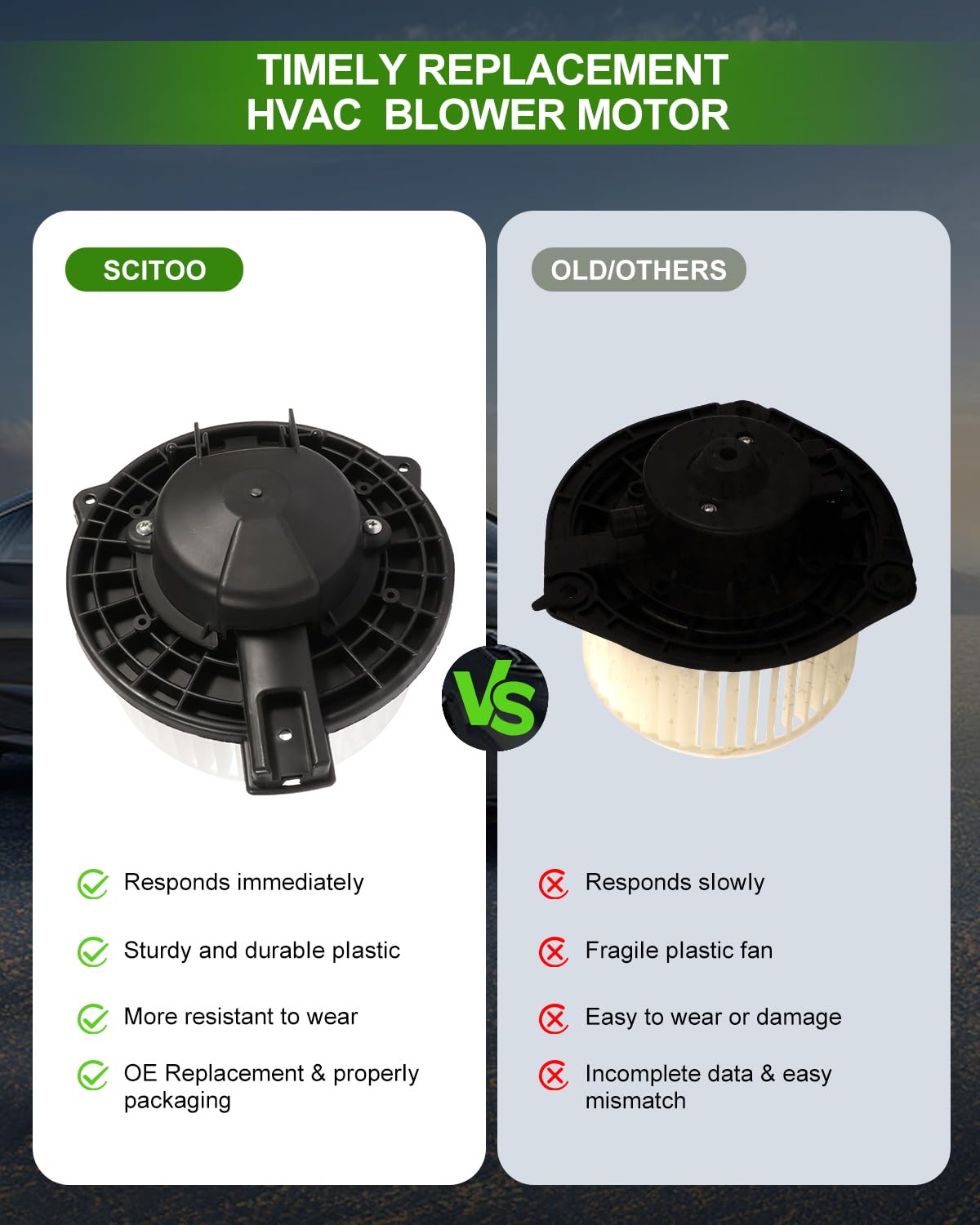 Scitoo Hvac Heater Blower Motor With Fan Cage Front 700192 For Acura For Rl 2005-2012,For Honda For Odyssey 2005-2010,For Honda