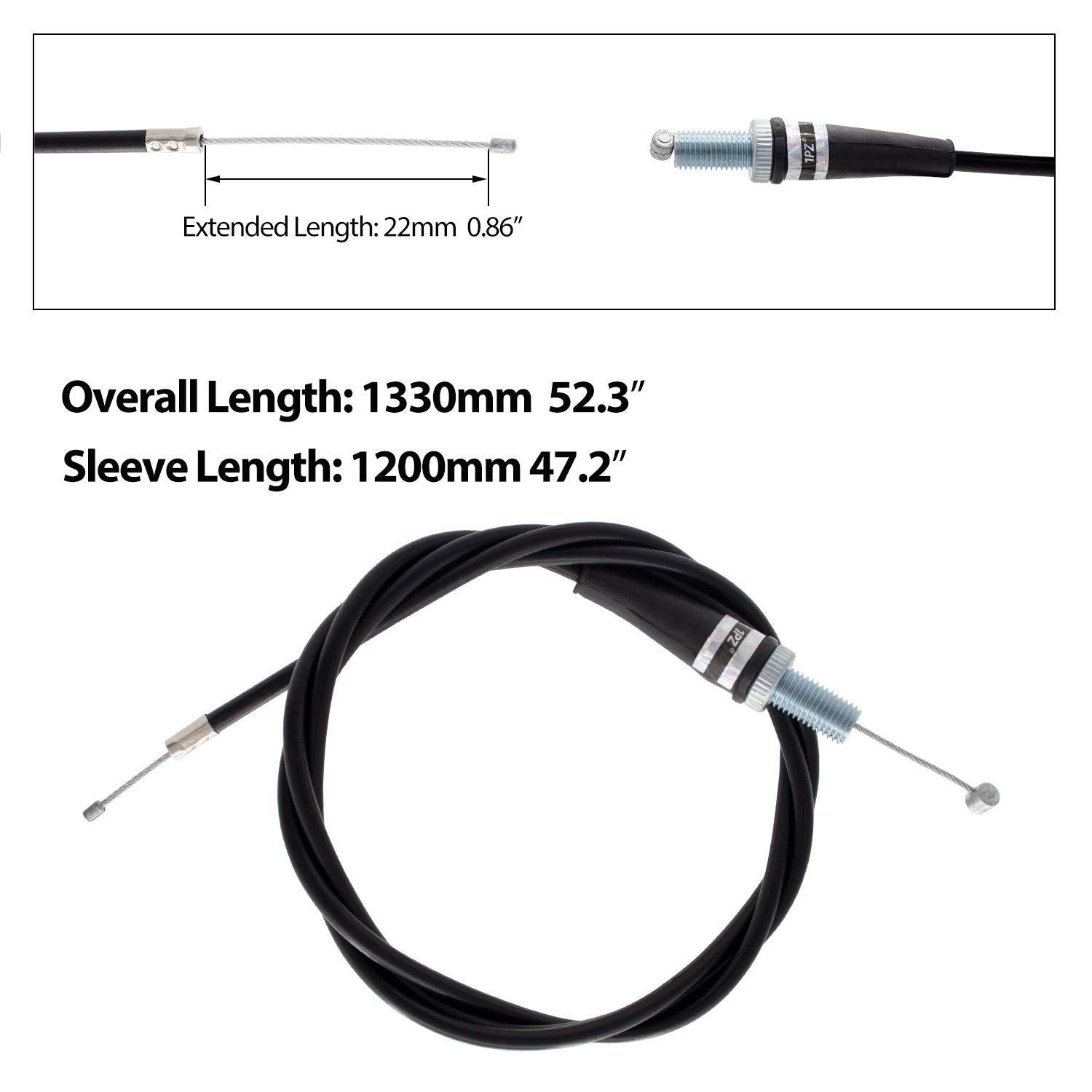 1Pz Gs1-T10 Heavy Duty 7/8' 22Mm Twist Throttle Grips Cable For Crf Klx Ttr 110 125 150 200 250 Cc Dirt Pit Bike