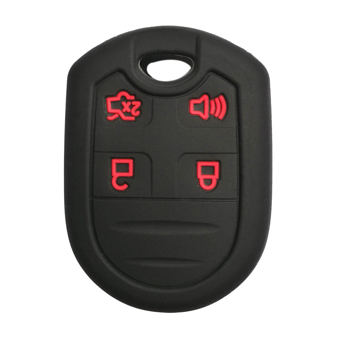 Coolbestda Rubber 4buttons Key Fob Cover Remote Case Keyless Protector Jacket for Ford F150 F-150 F250 F350 Mustang Fusion Explo