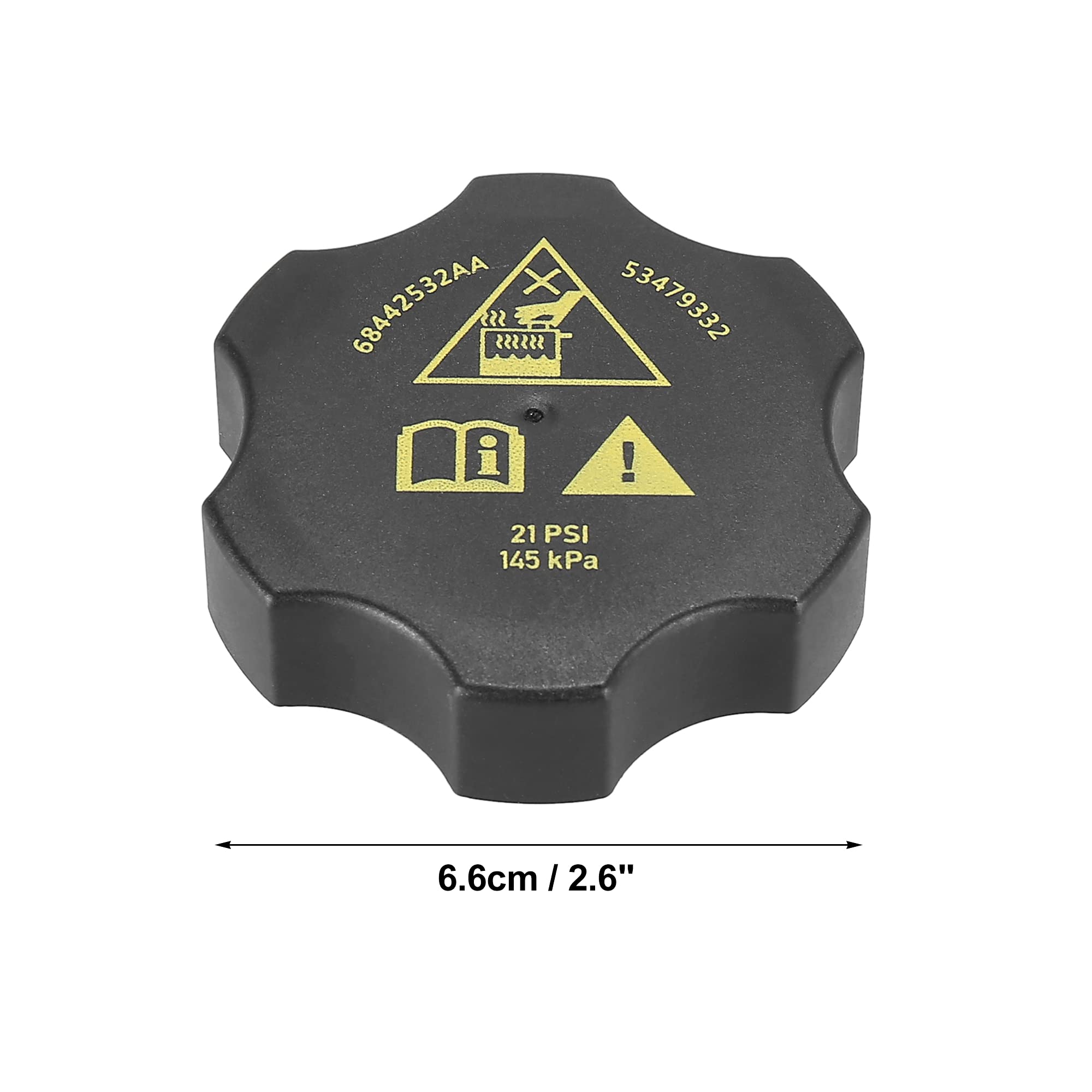 X Autohaux Radiator Coolant Reservoir Recovery Cap For Chrysler For Jeep For Dodge For Ram 2013-2021 Replaces 68442532Aa