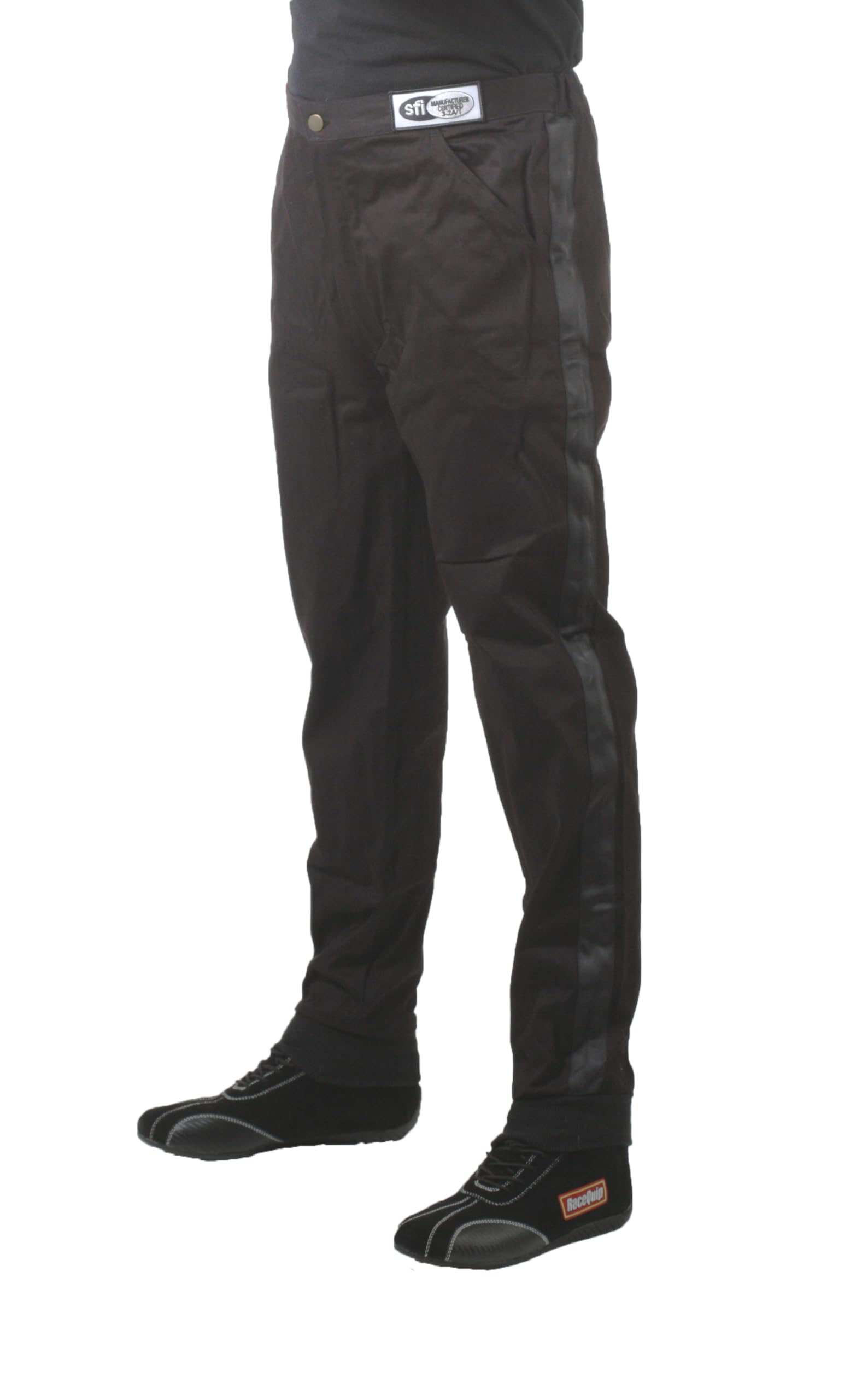 Racequip Racing Driver Fire Suit Pants Single Layer Sfi 3.2A/ 1 Black Large 112005
