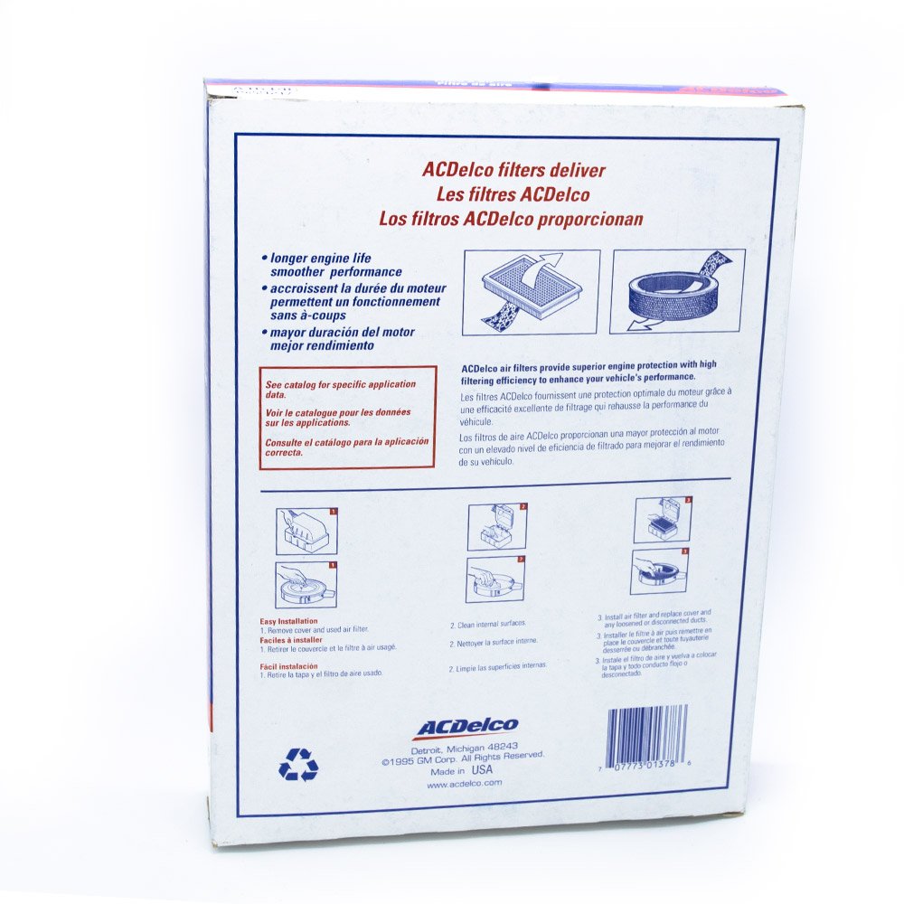 Acdelco Gm Original Equipment A1614C Air Filter