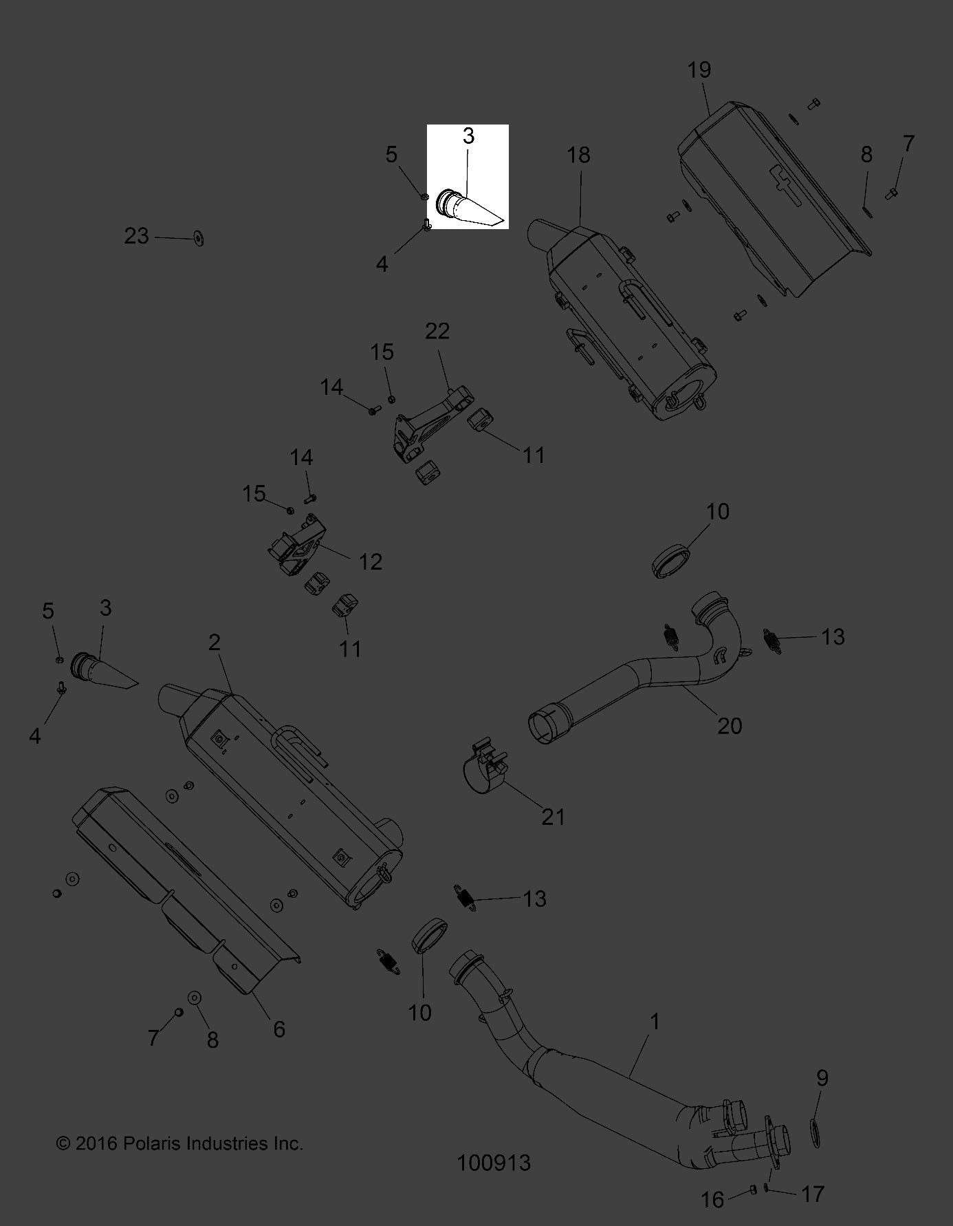 Polaris Ranger Spark Arrestor Weld, Genuine Oem Part 1262239, Qty 1