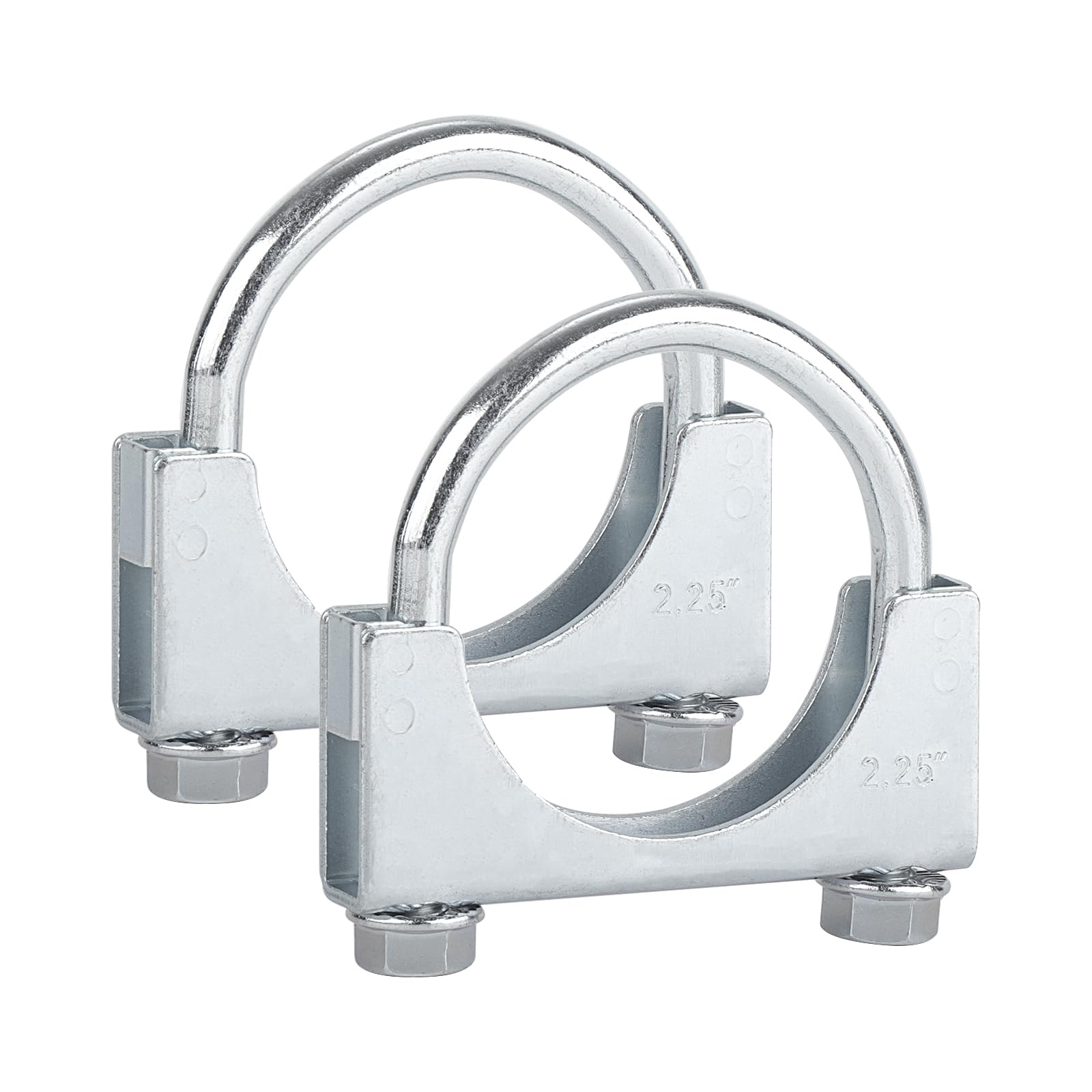 Lcgp 2.25'' Heavy Duty U Bolt Clamps Saddle Type Anti-Corrosion 2 Pack Muffler Clamps