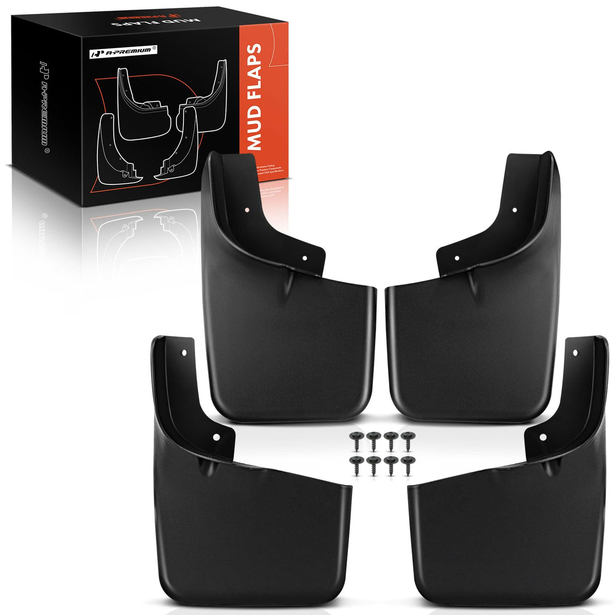 A-Premium Set of 4PCS Mud Flaps Splash Guards Mudguards Mudflaps with Hardware Kits Accessory Compatible with Ford F-150 2004-20