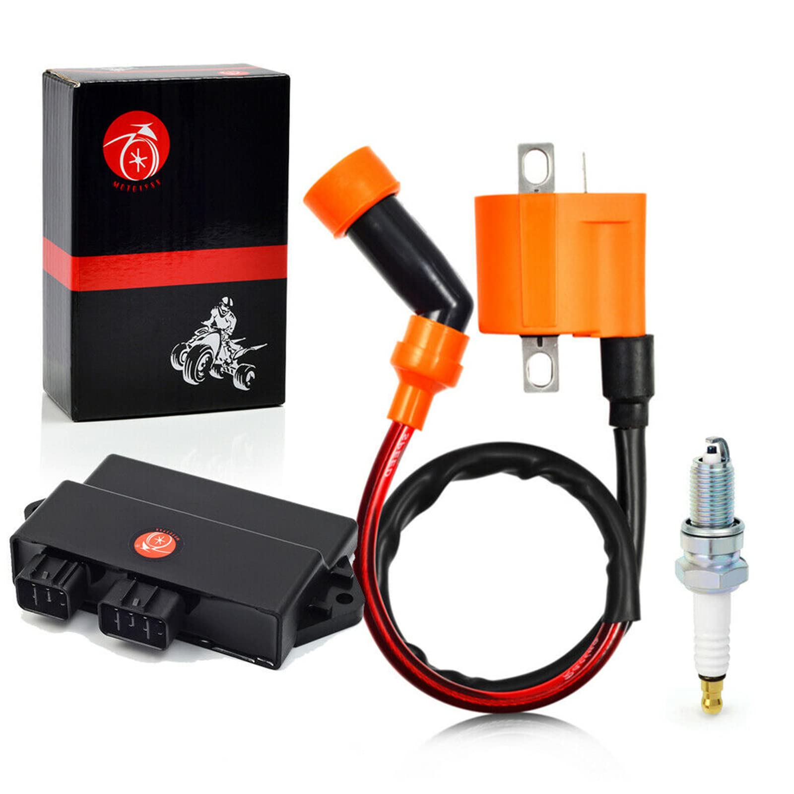 Cdi Box & Ignition Coil Spark Plug For Yamaha Warrior 350 1997 1998 1999 2000 2001 348Cc 3Gd-85540-40-00