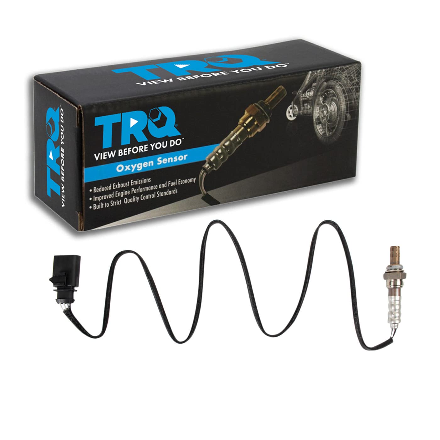 Trq Downstream Right O2 Oxygen Sensor Passenger Side Compatible With 2006-2008 Audi A4 2005-2009 A4 Quattro 2006-2011 A6 2005-20