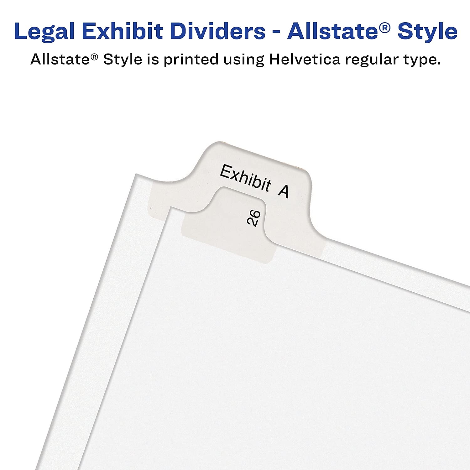 Legal Ring Binder Tab Dividers, Roman Numerical, 11 X 8-1/2, 10/Set Ave82319