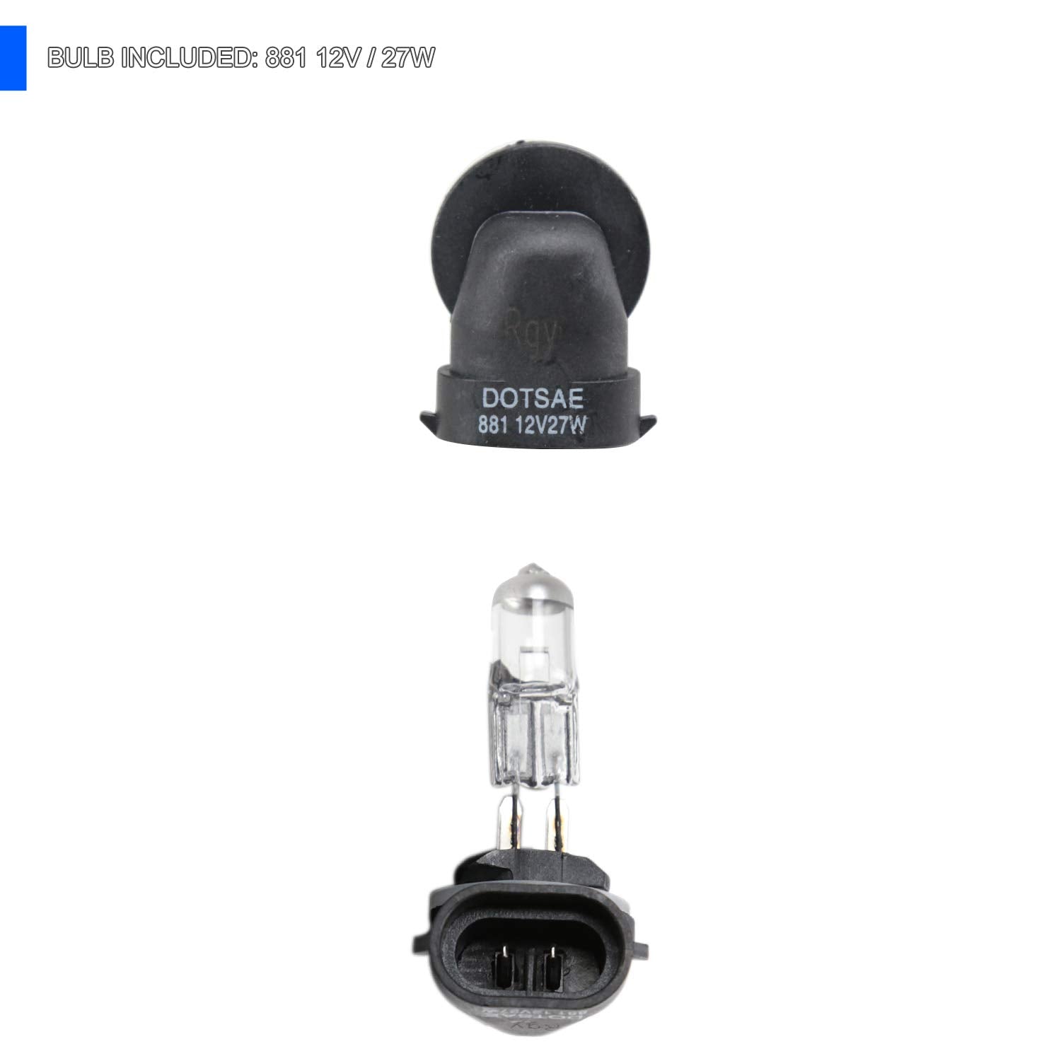 SPEC-D TUNING Clear Driving Fog Lights +Bulbs Compatible with 1999-2002 Dodge Ram Sport Package 1500 2500 3500 L+R Pair Assembly