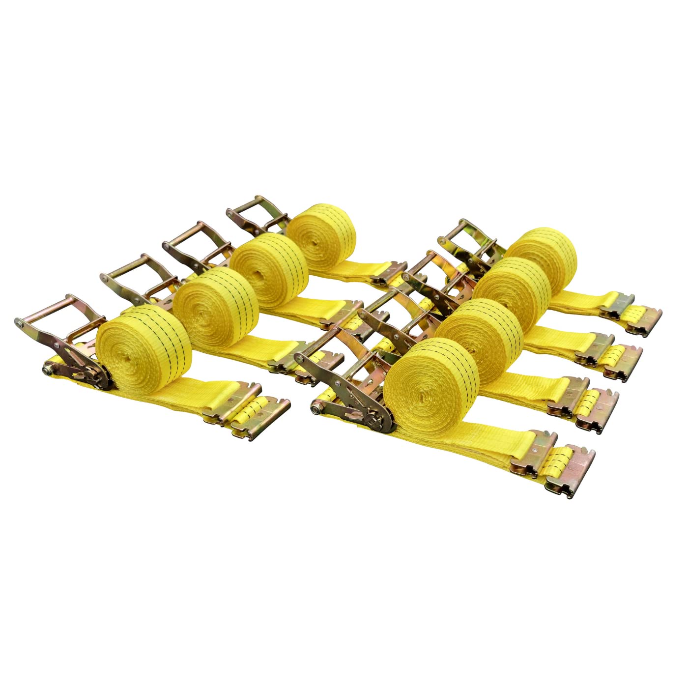 8 Pack E-Track Ratchet Straps 2' X15' 4400 Lbs Tie Down