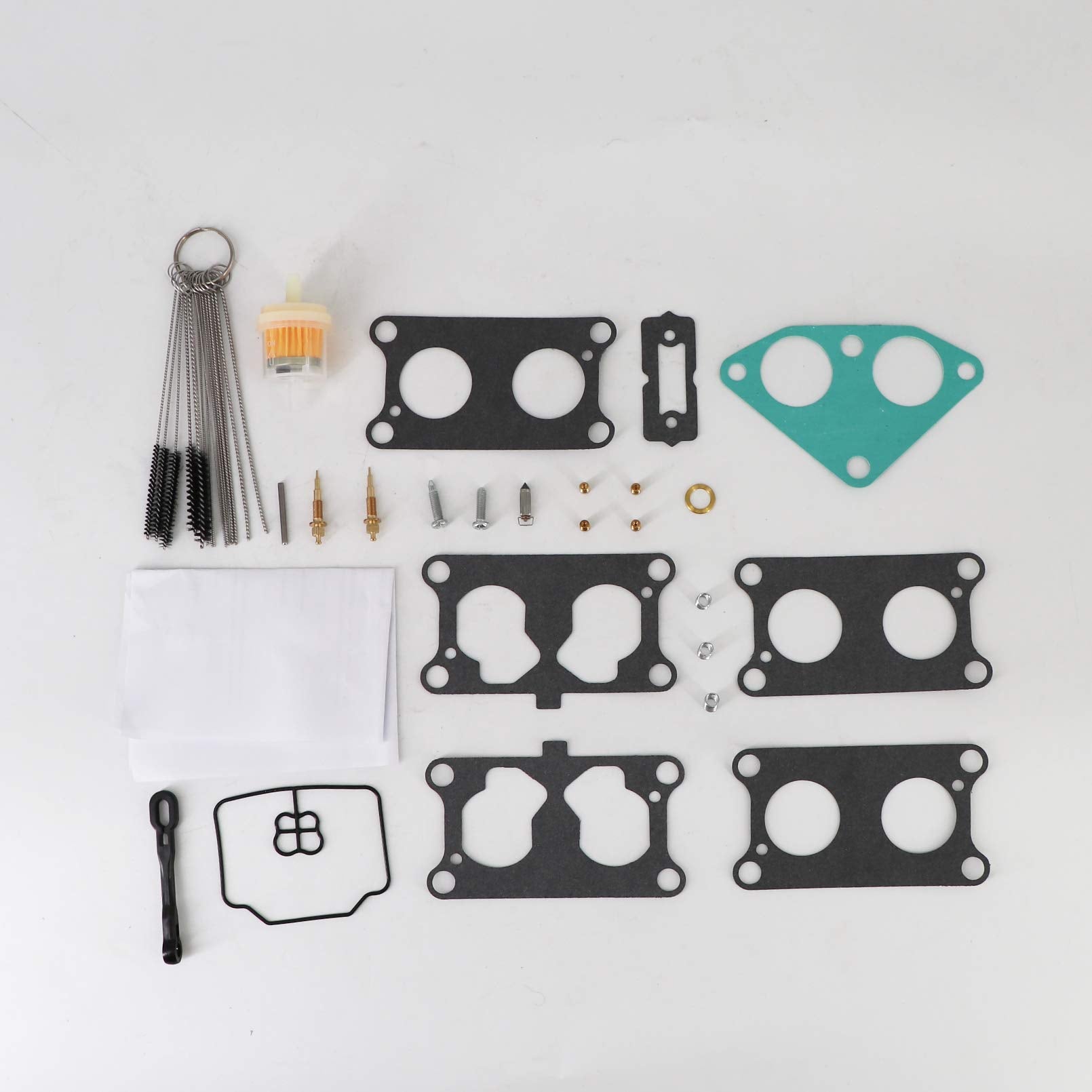 Tektall Carburetor For Ka.wasaki Mule 3000 3010 3020 2001-2008 Trans 4x4# 15003-2766 with Gaskets Carbon Dirt Jet Cleaner Tool k