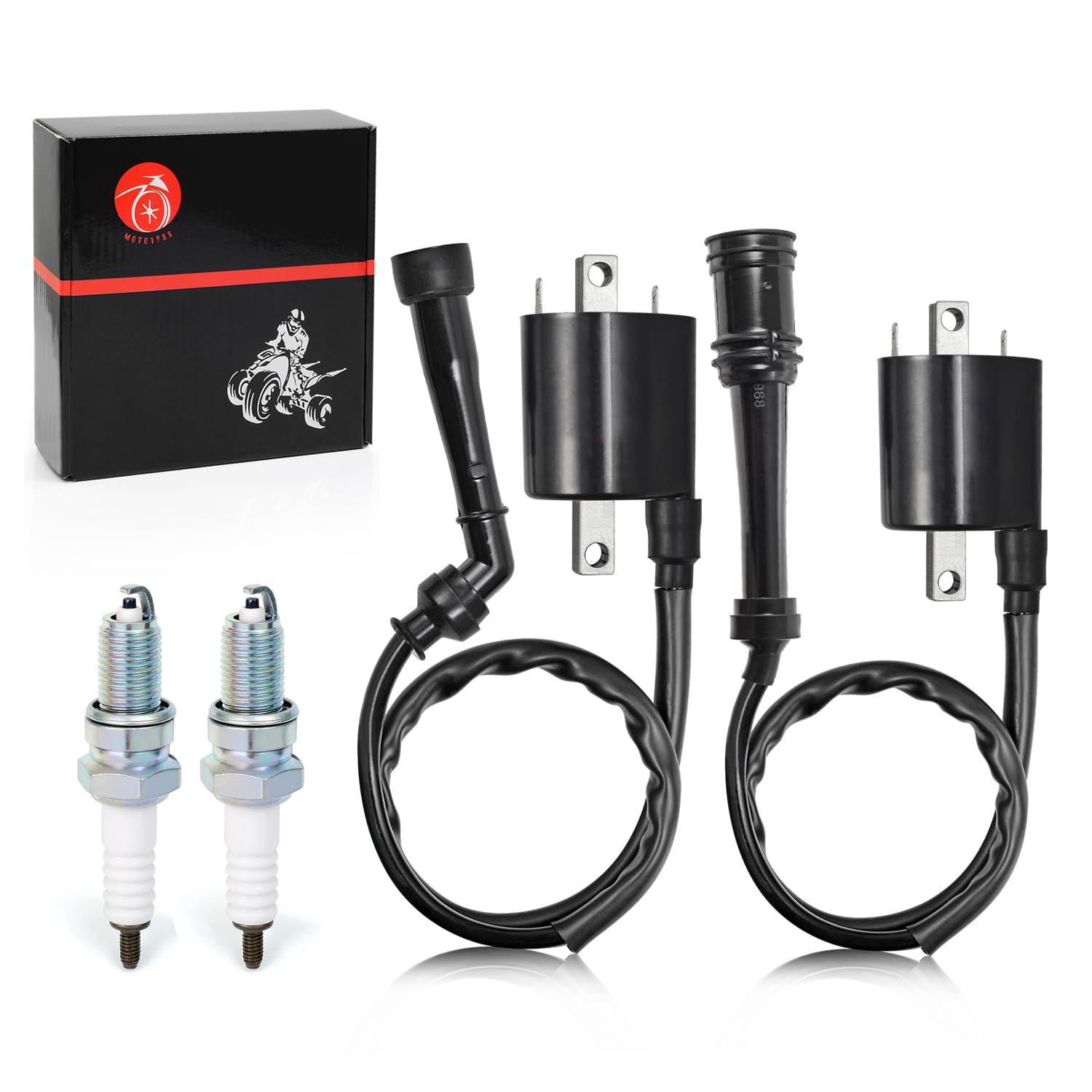 Ignition Coil Pack and CAP R+L & spark plug For Yamaha V Star 650 XVS650 1998-2016 4VR-82320-00-00 4XY-82370-00-00
