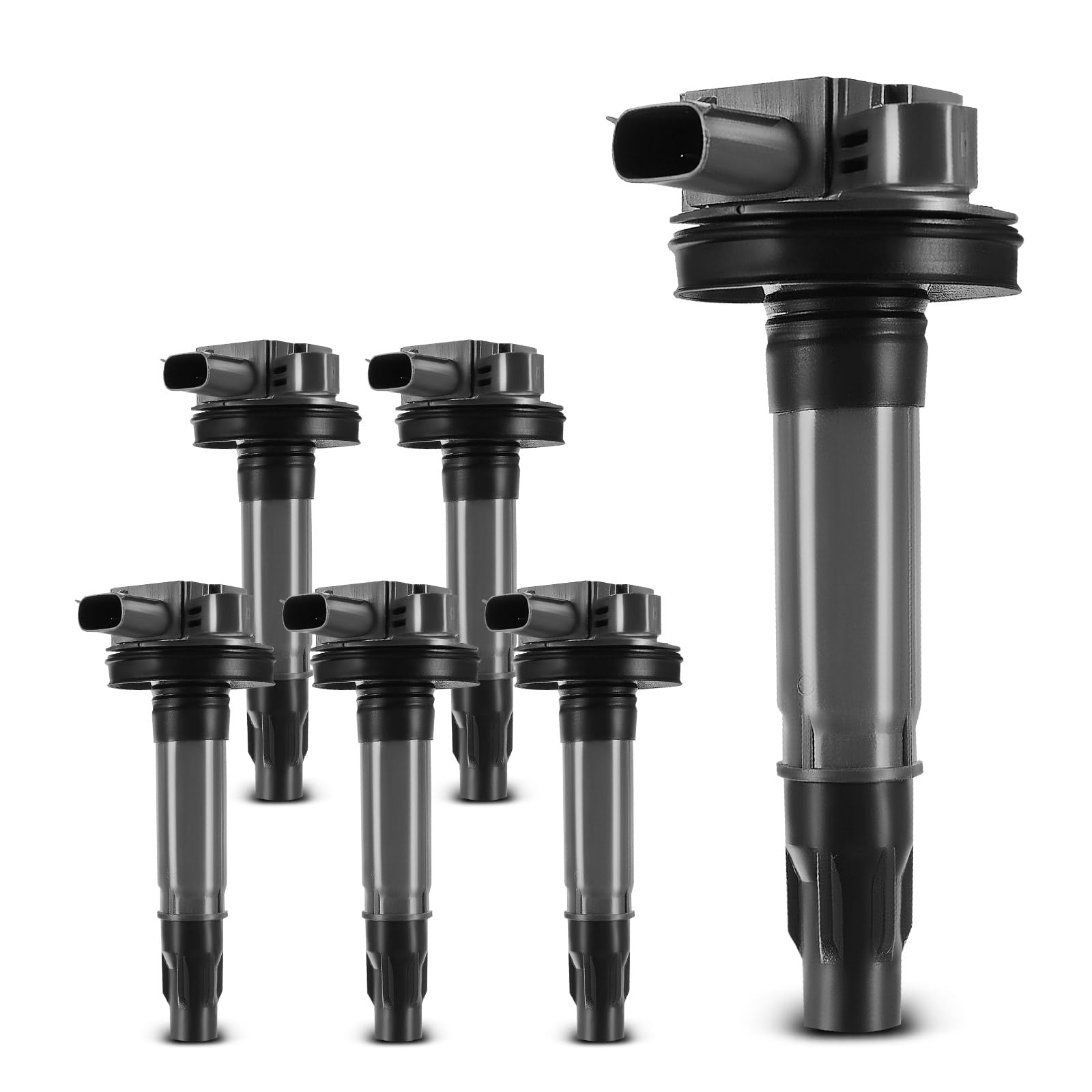 YHTAUTO Set of 6 Ignition Coil Packs Replacement for Ford Explorer F150 Mustang Edge Fusion Taurus, Lincoln MKS MKT MKK, Mazda 6