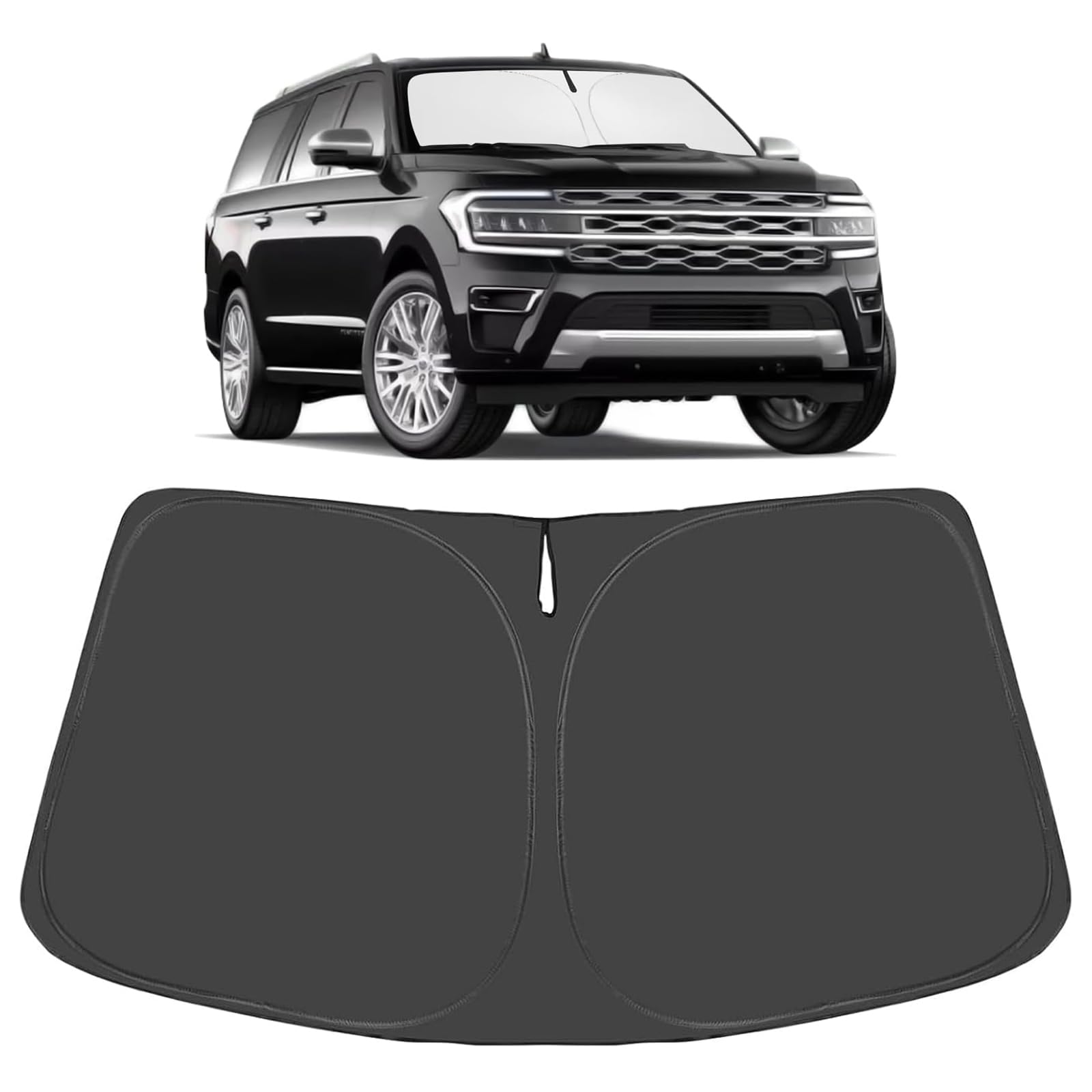 Proadsy 2025 Upgrade Windshield Sunshade Custom Fit 2018-2024 2025 Ford Expedition Reflective Heat Sun Uv Protector Foldable Fro