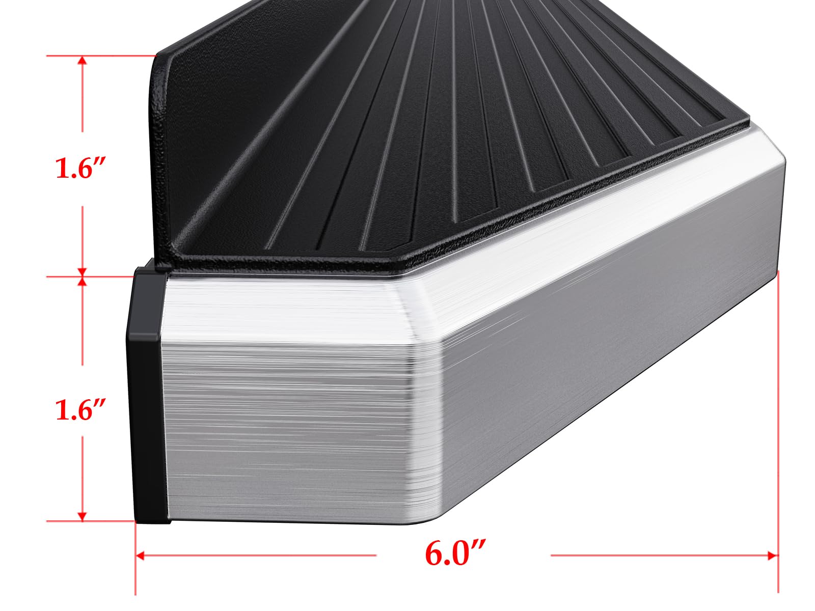 Aps 6In 304 Stainless Steel (Polished Flat Style) Running Boards Compatible With Chevy Silverado Gmc Sierra 1500 2007-2018 Crew