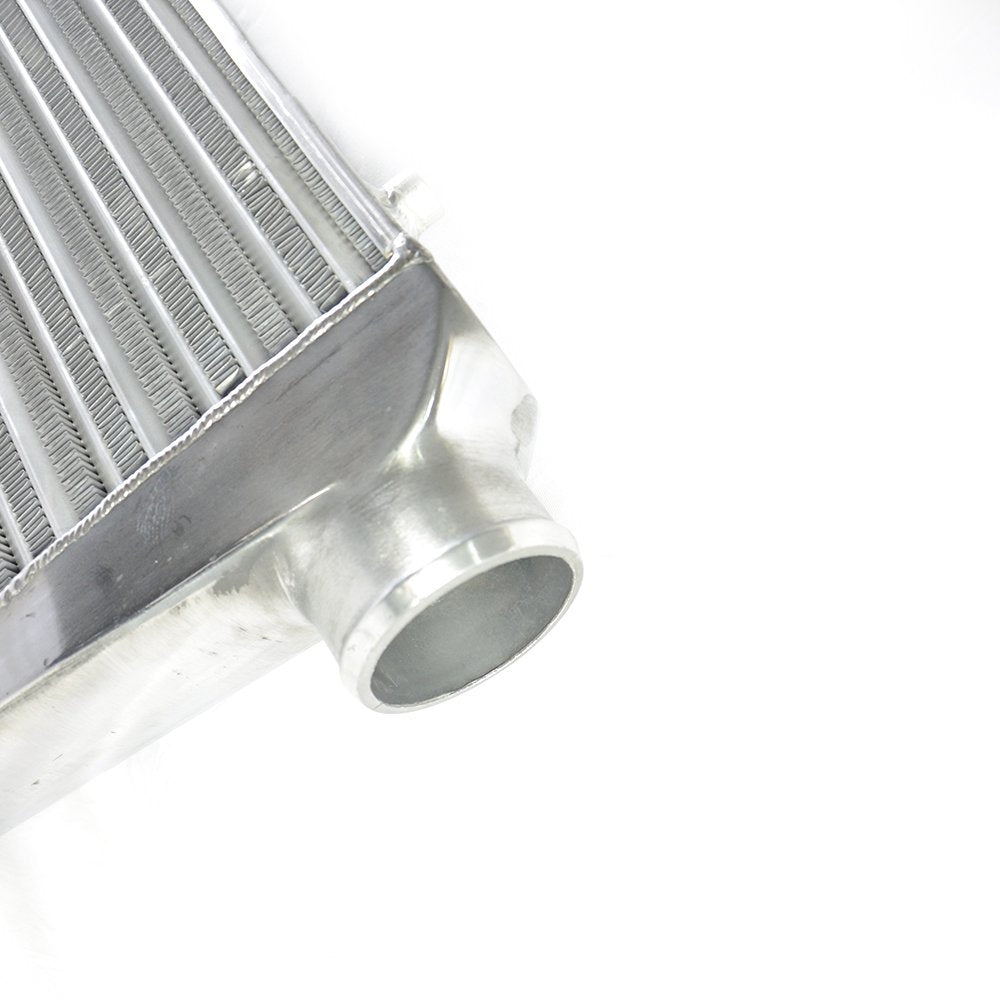 Sunroad Universal Frount Mount Aluminum Intercooler 24'' X 12'' X 3'' Thick Core & Inlet & Outlet Size 3'', Silver