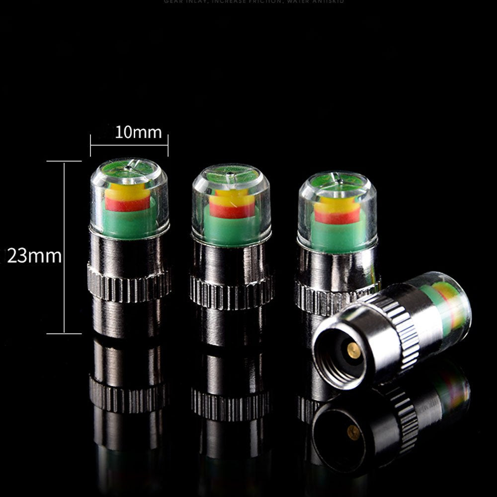 Ankia 8Pcs Car Tire Pressure Monitor Valve Stem Caps Sensor Indicator 3 Color Eye Alert (2.0Bar 30Psi)
